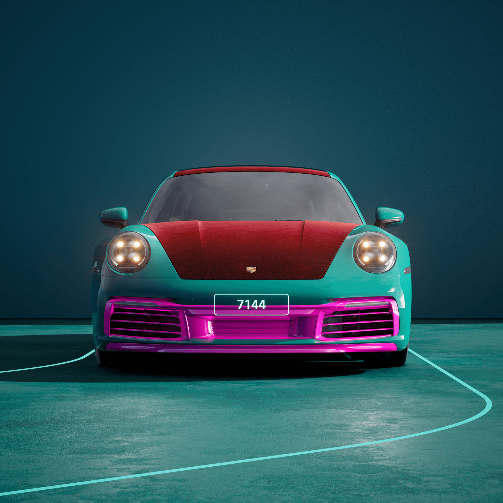 The PORSCHΞ 911 7144 image in phase