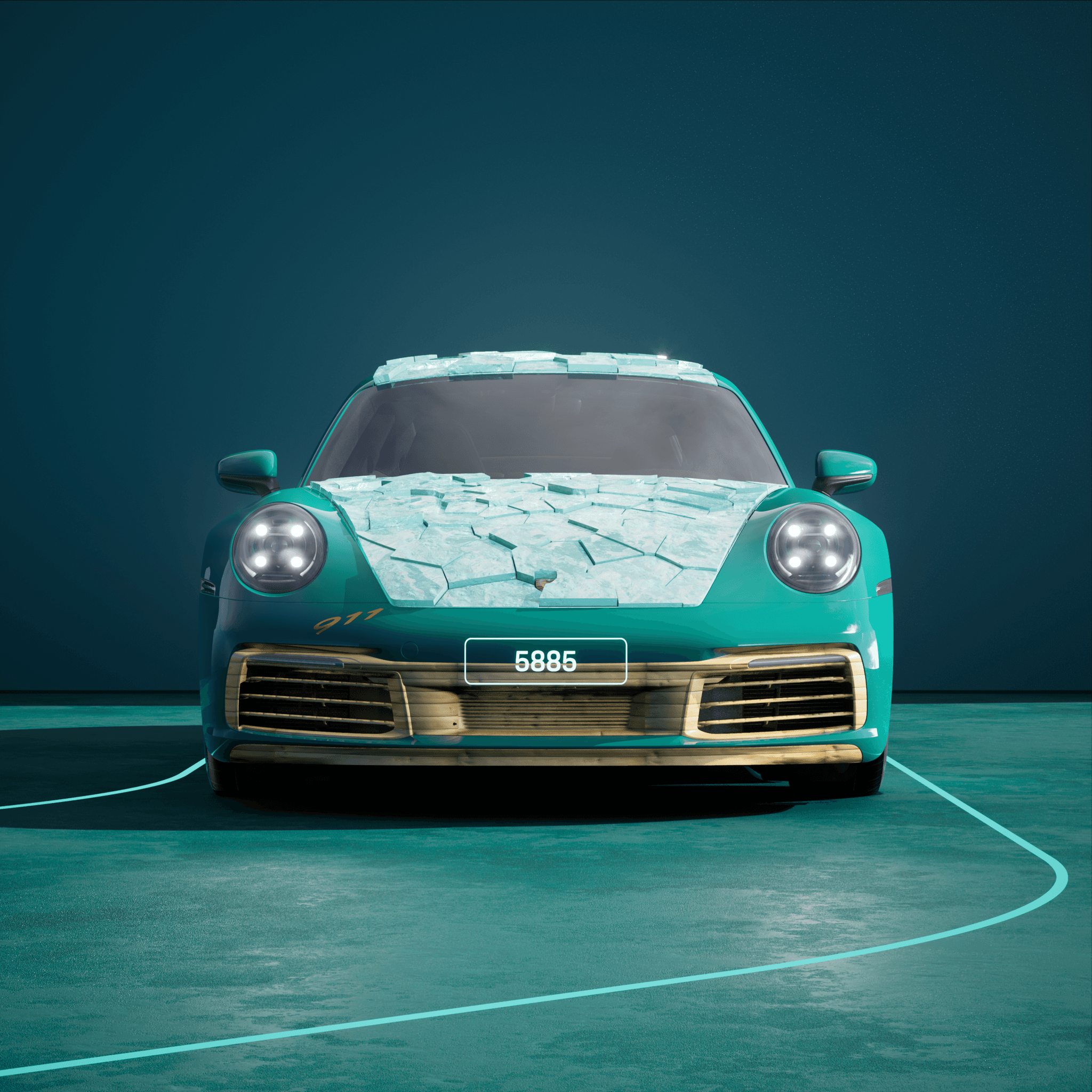 The PORSCHΞ 911 5885 image in phase