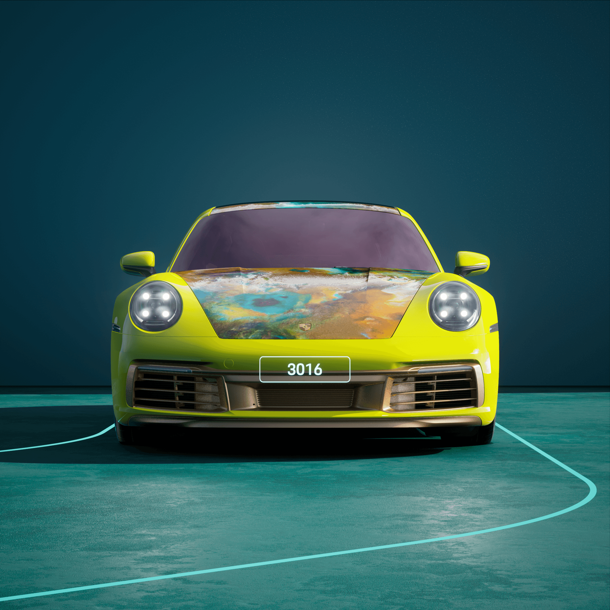 The PORSCHΞ 911 3016 image in phase