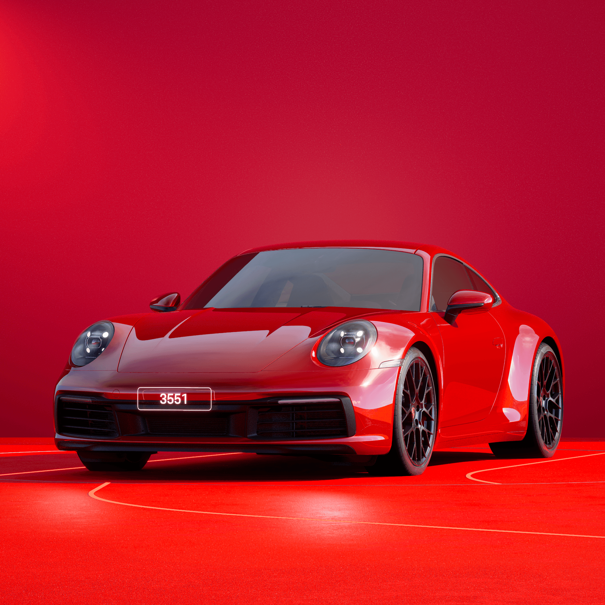 The PORSCHΞ 911 3551 image in phase