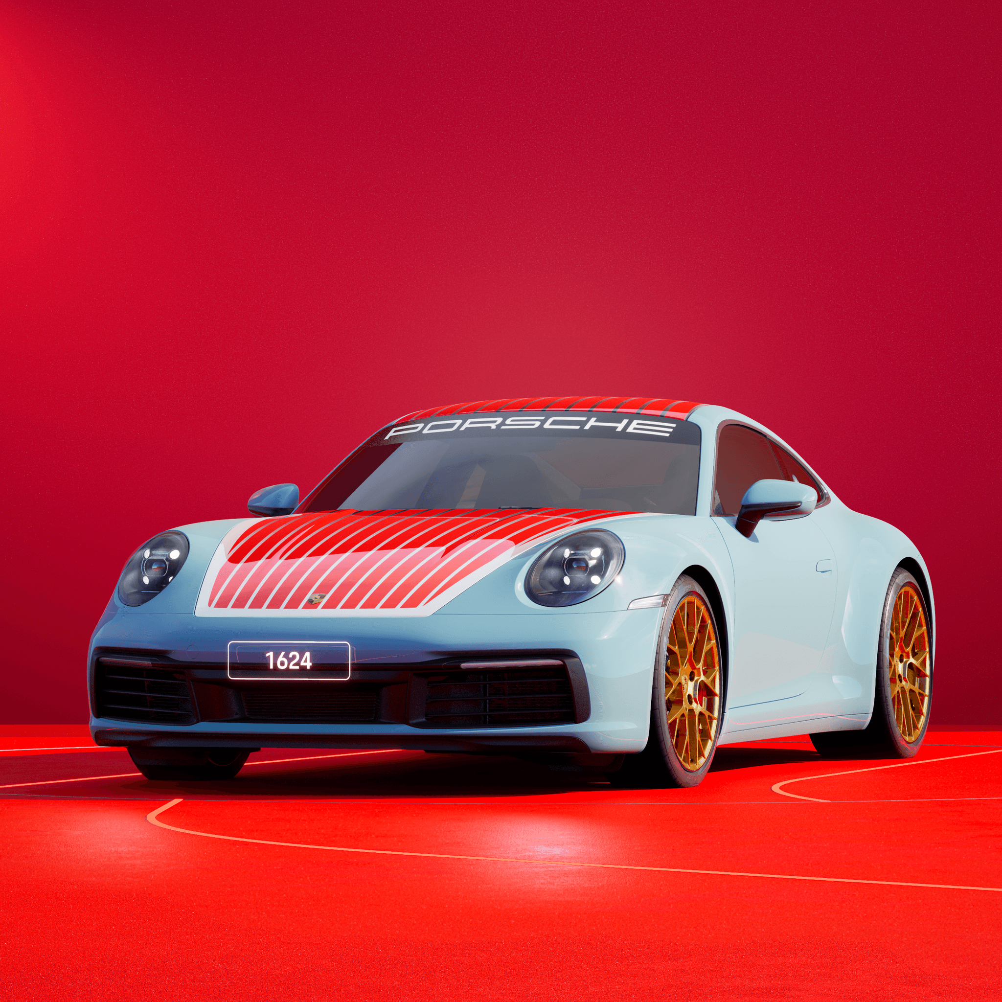 The PORSCHΞ 911 1624 image in phase