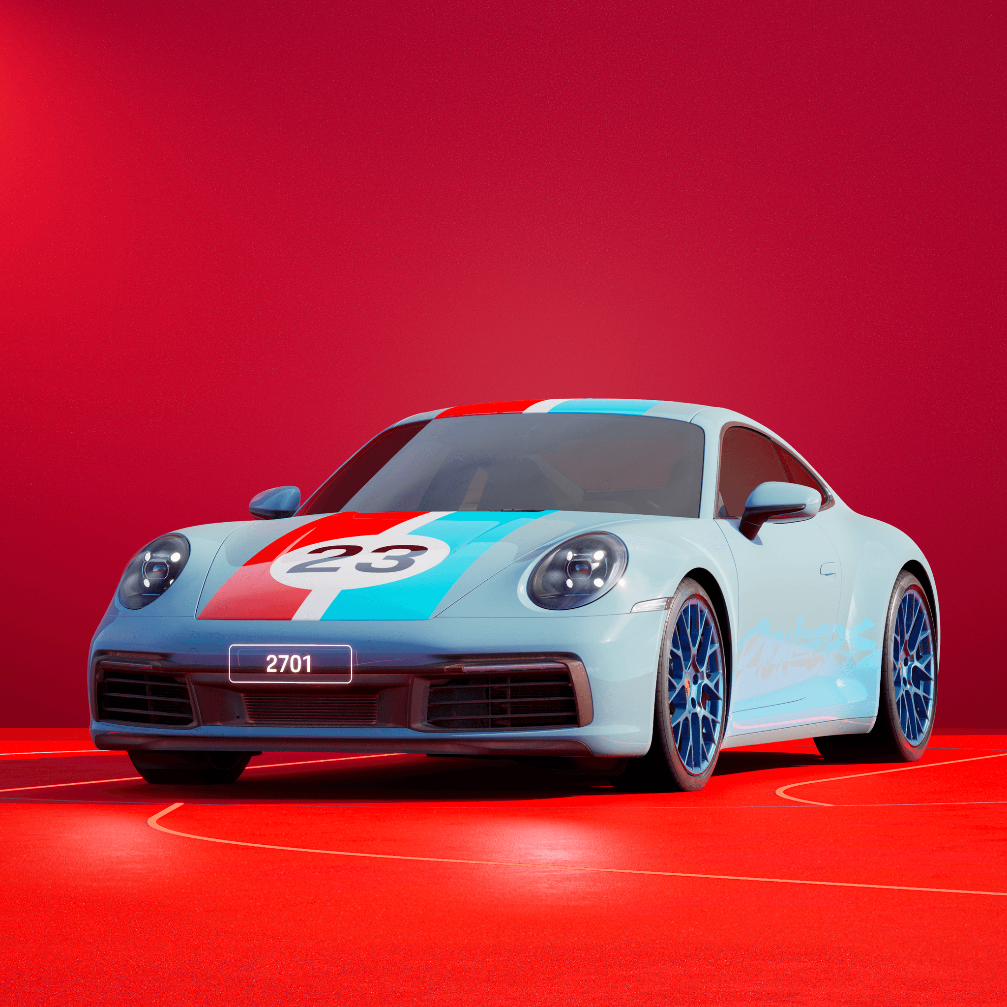 The PORSCHΞ 911 2701 image in phase