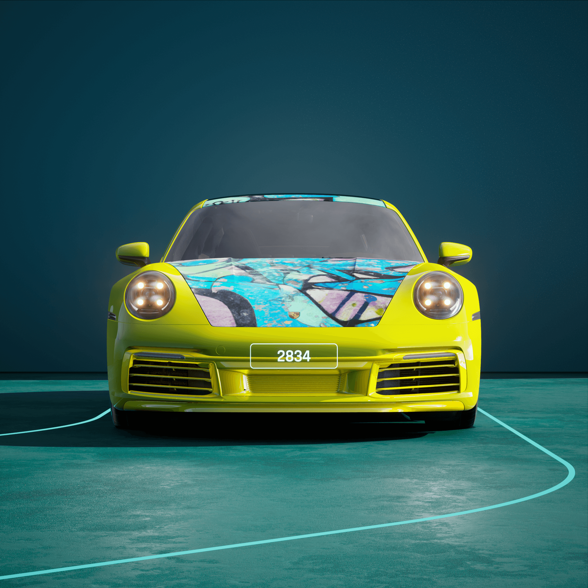 The PORSCHΞ 911 2834 image in phase