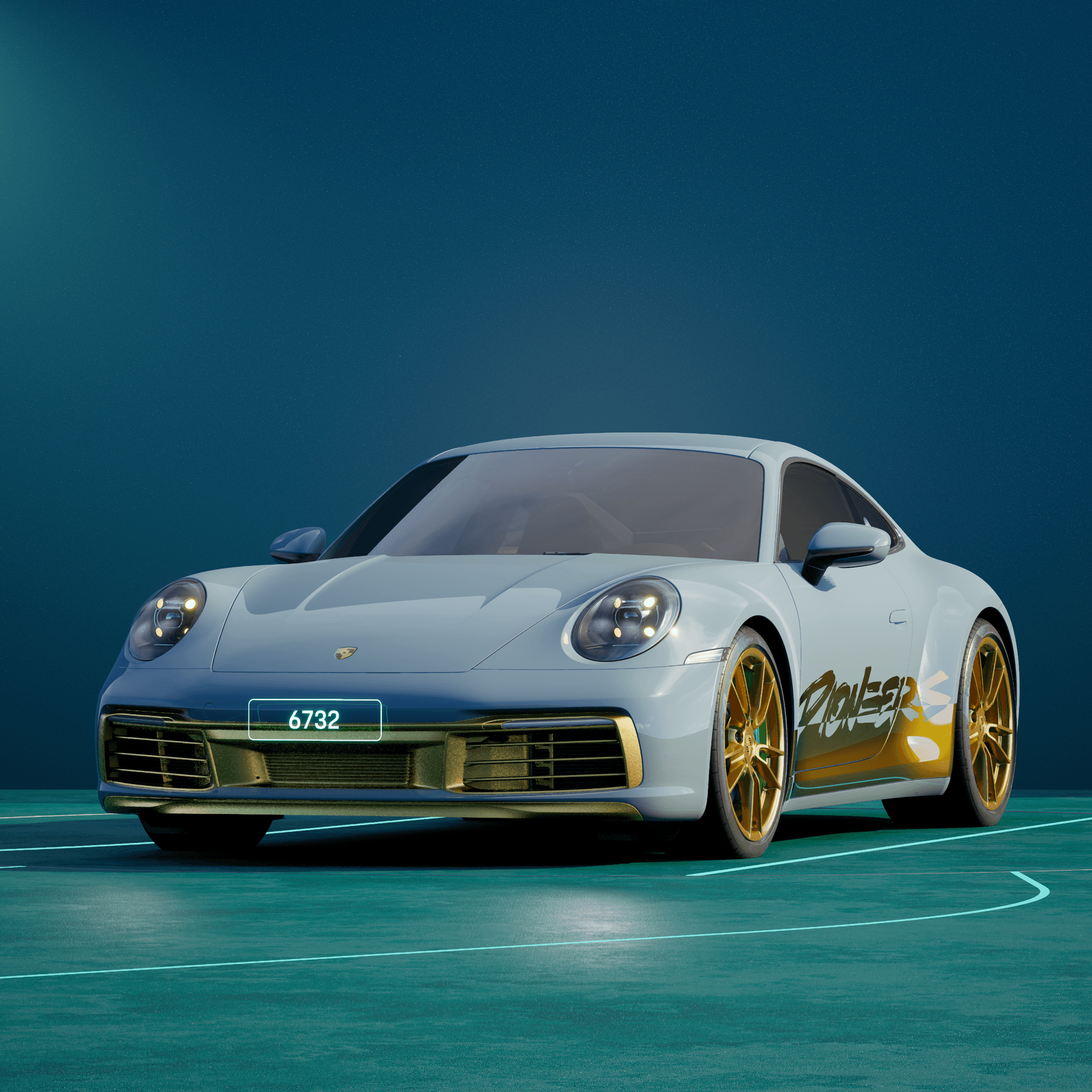 The PORSCHΞ 911 6732 image in phase