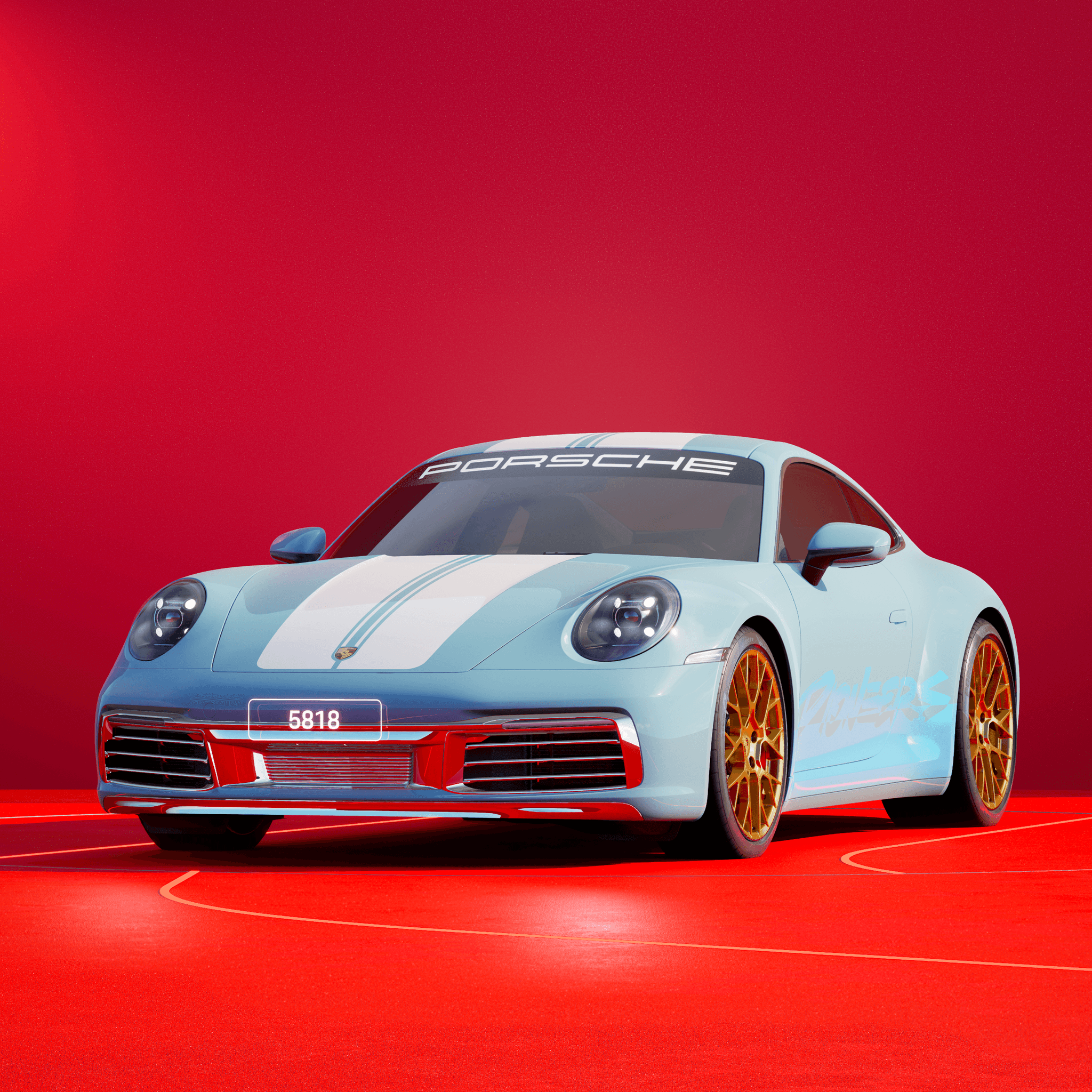 The PORSCHΞ 911 5818 image in phase