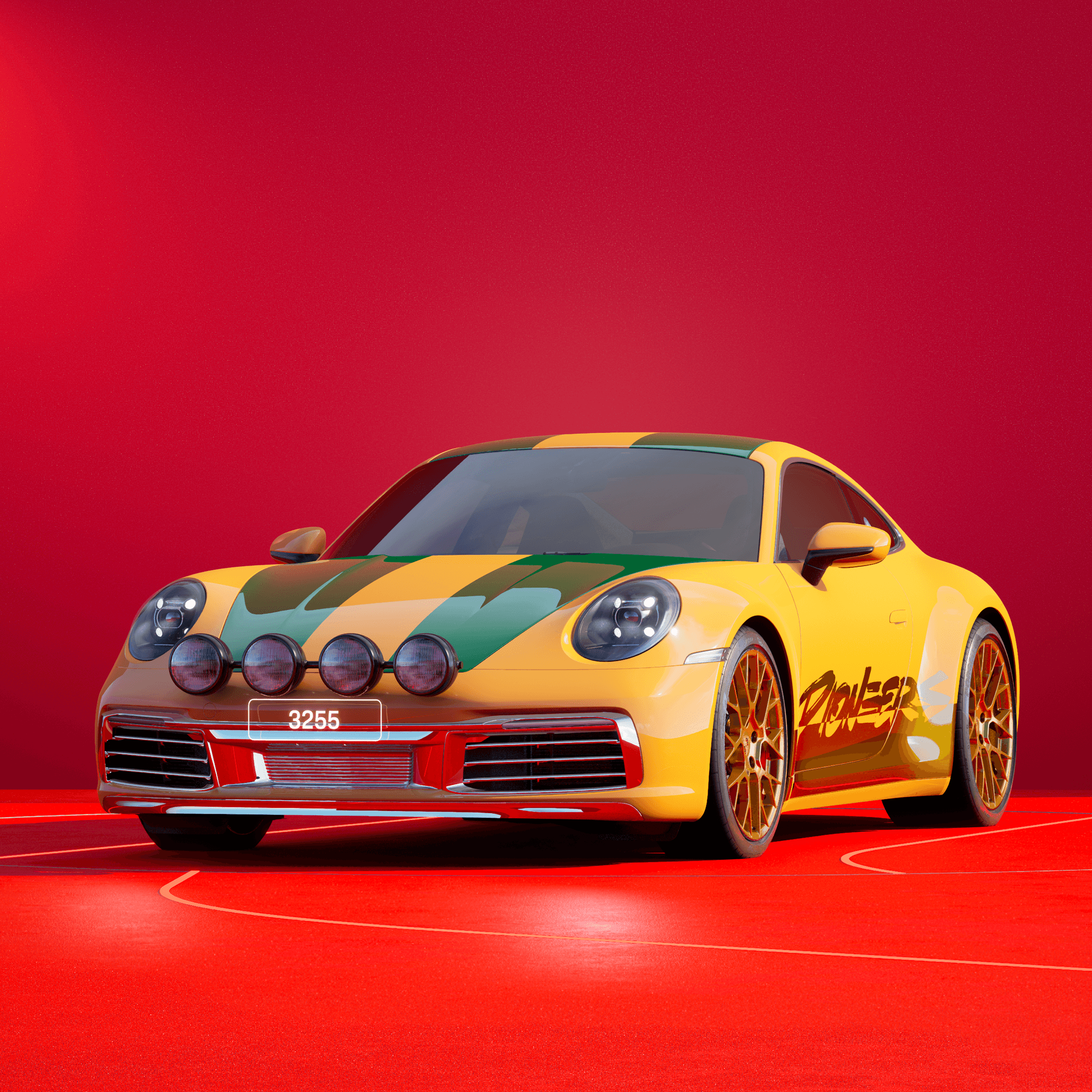 The PORSCHΞ 911 3255 image in phase