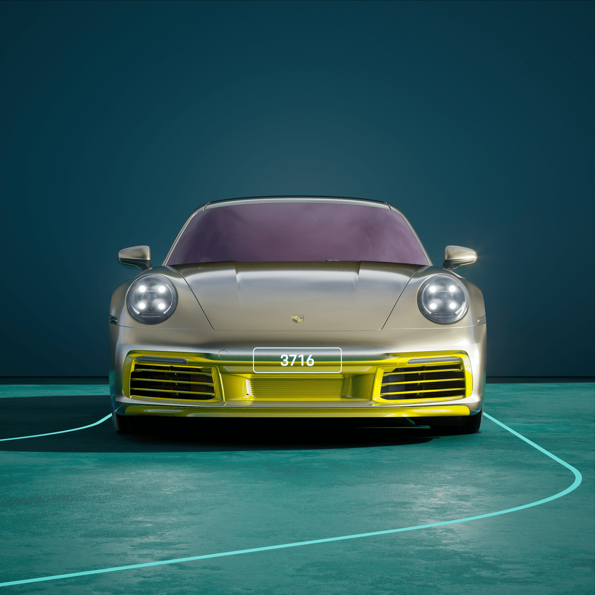 The PORSCHΞ 911 3716 image in phase
