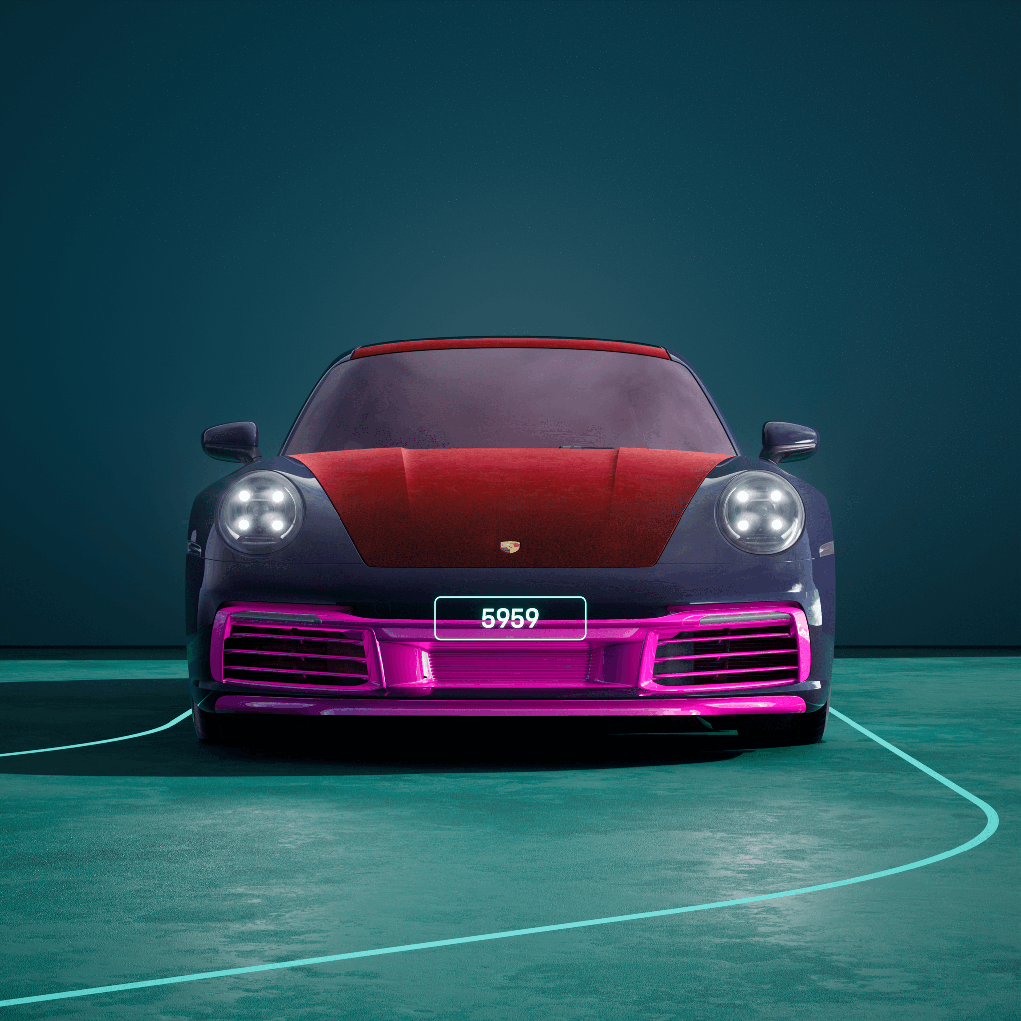The PORSCHΞ 911 5959 image in phase