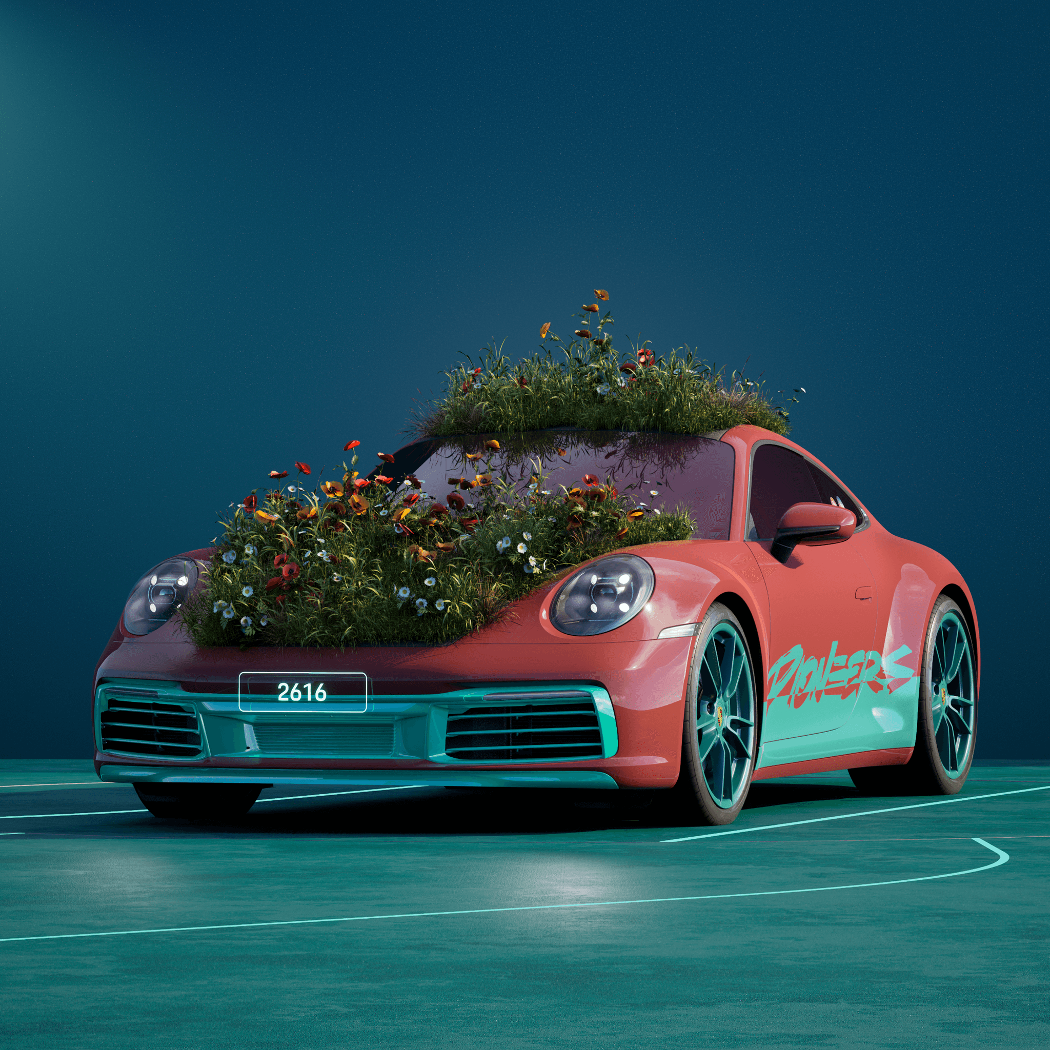 The PORSCHΞ 911 2616 image in phase