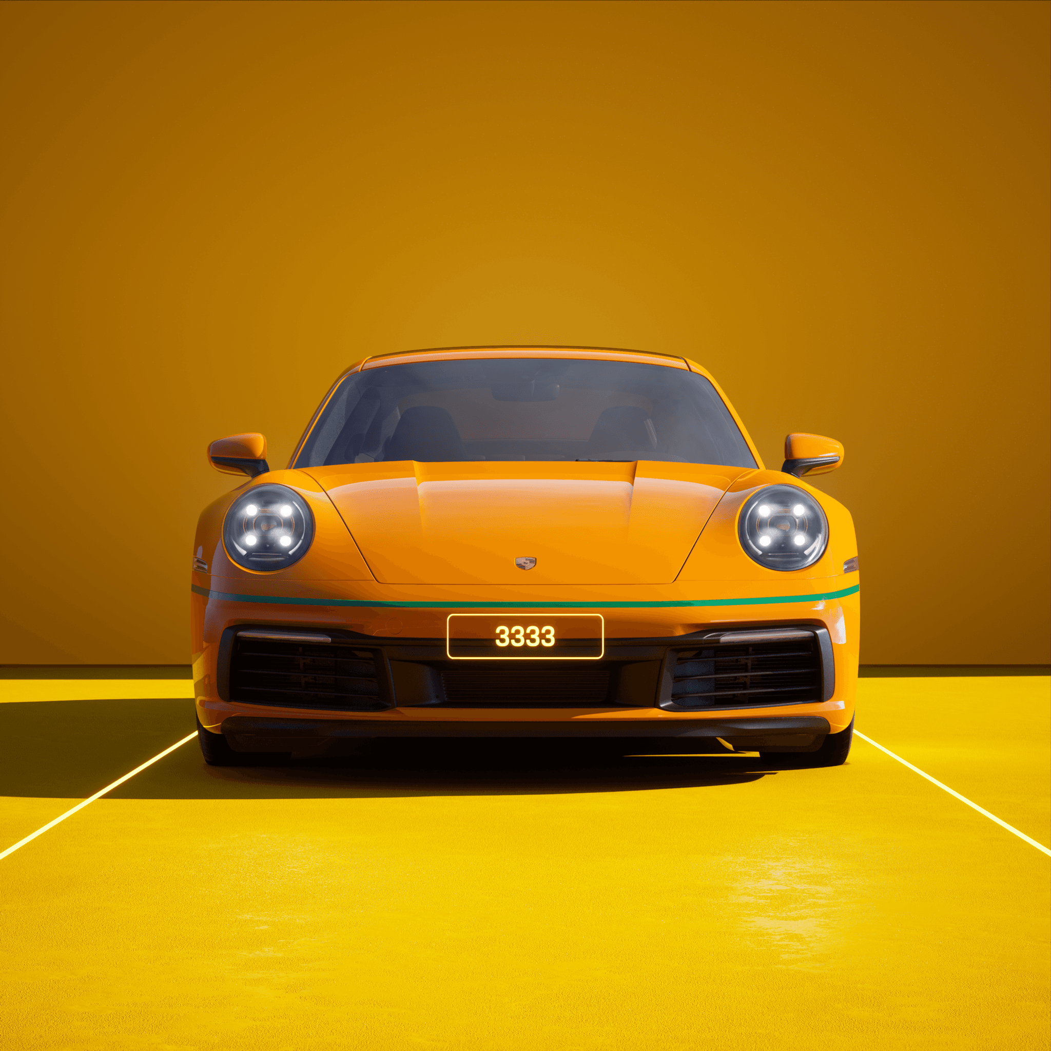 The PORSCHΞ 911 3333 image in phase
