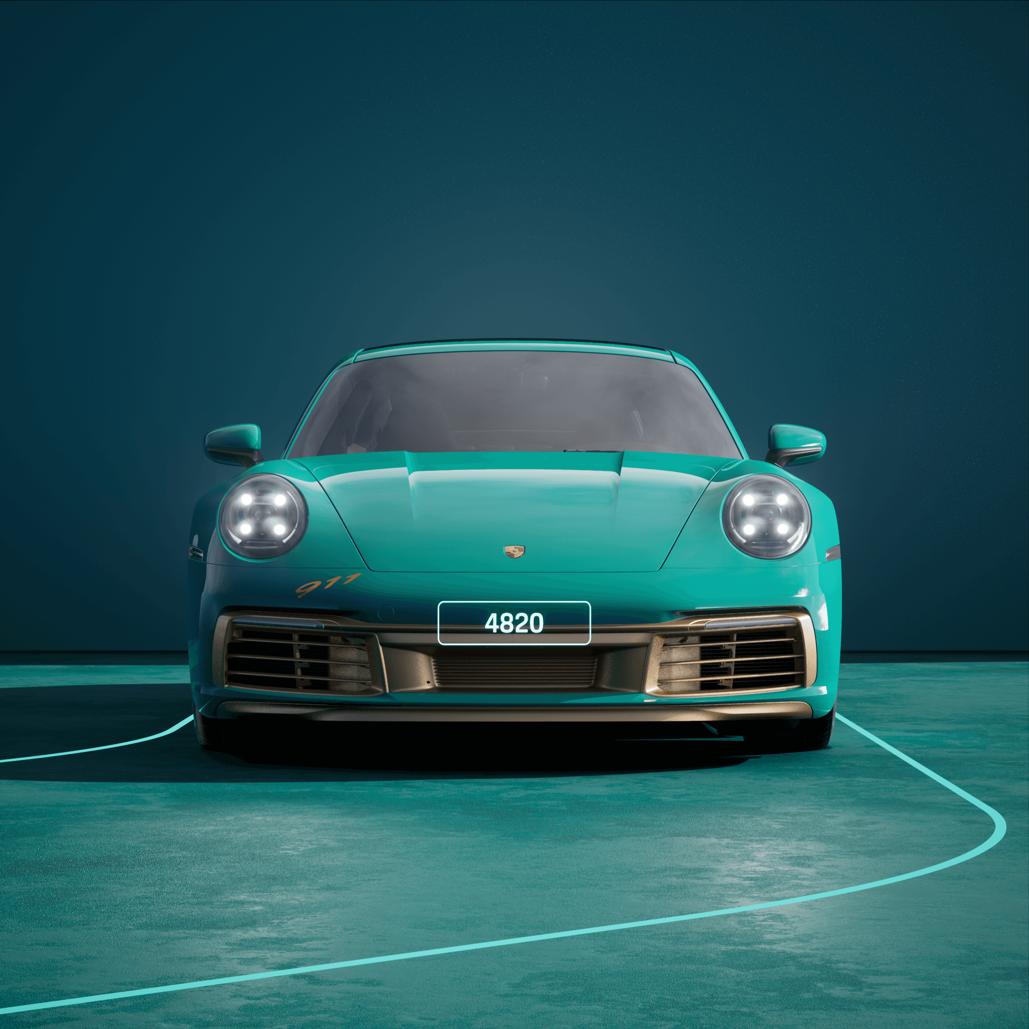 The PORSCHΞ 911 4820 image in phase