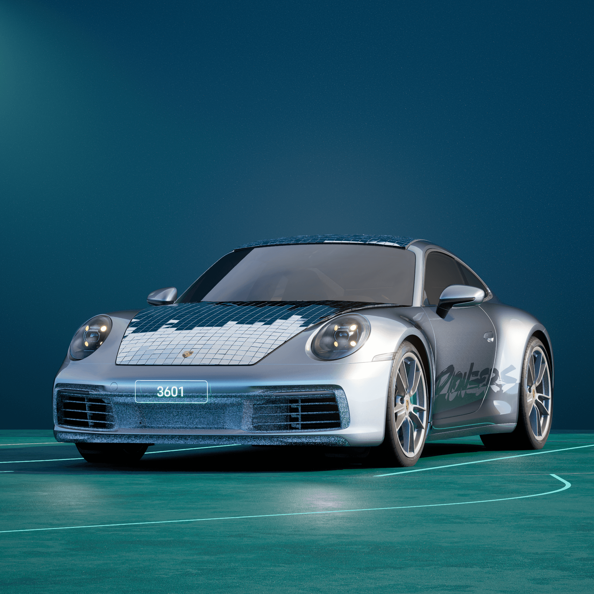 The PORSCHΞ 911 3601 image in phase