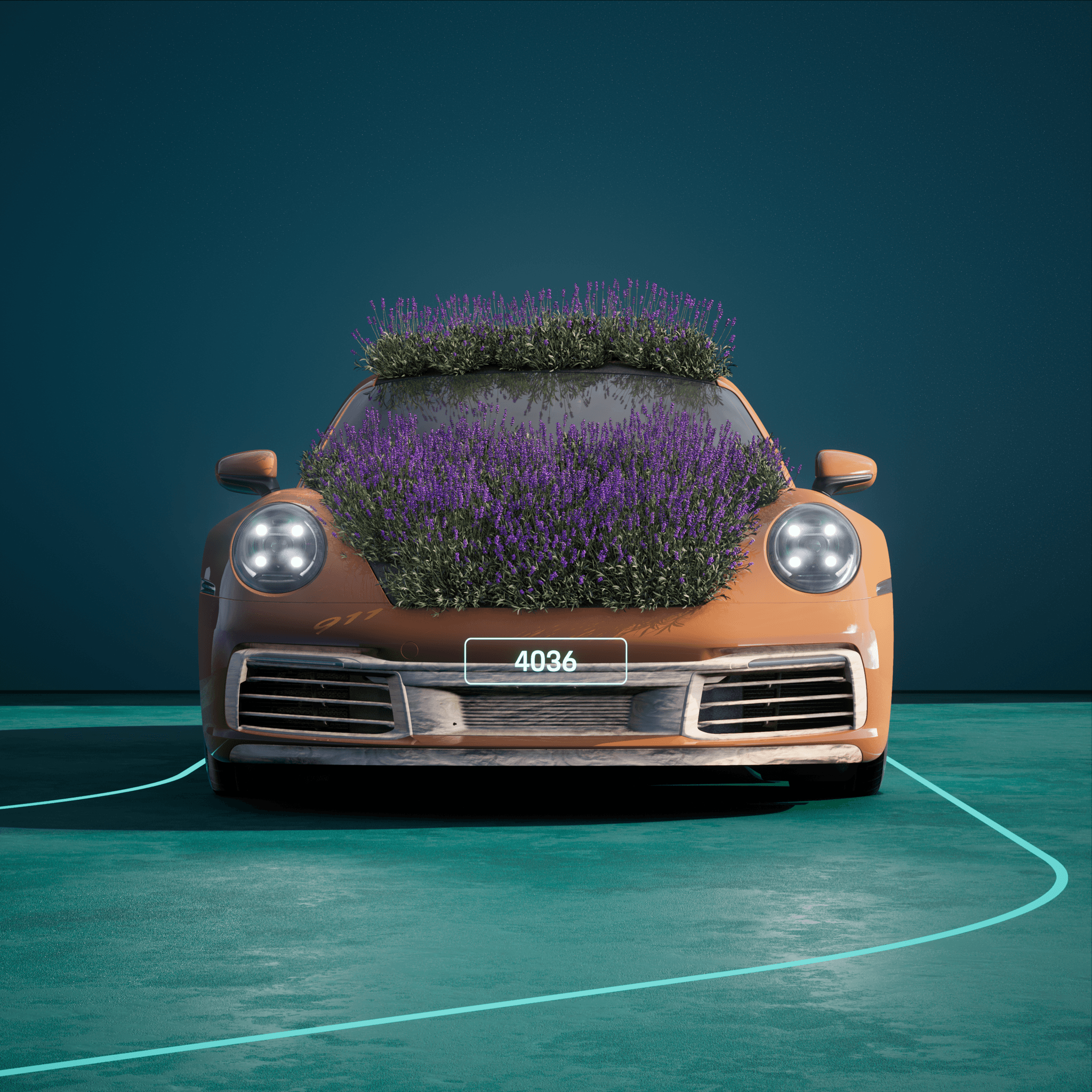 The PORSCHΞ 911 4036 image in phase