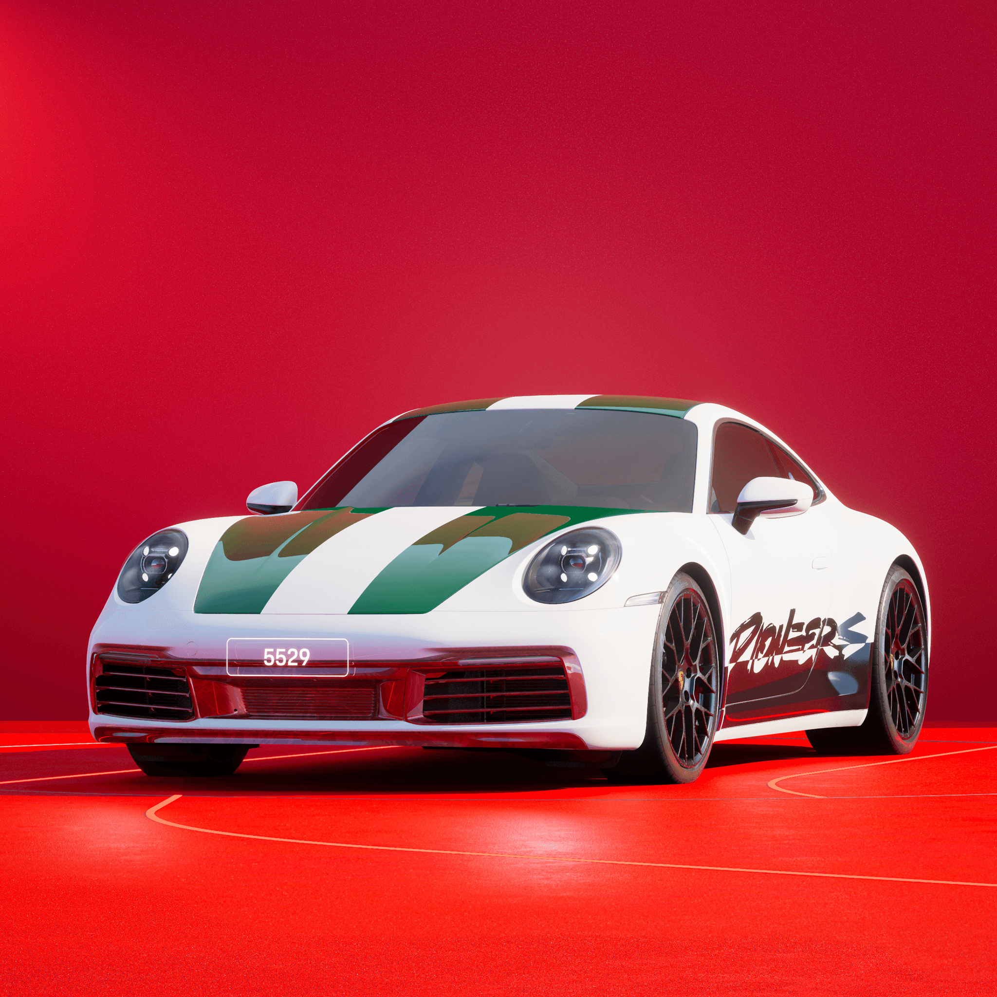 The PORSCHΞ 911 5529 image in phase