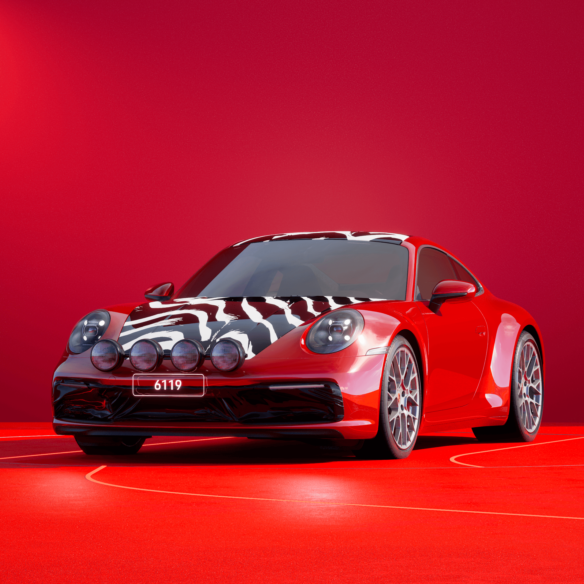 The PORSCHΞ 911 6119 image in phase