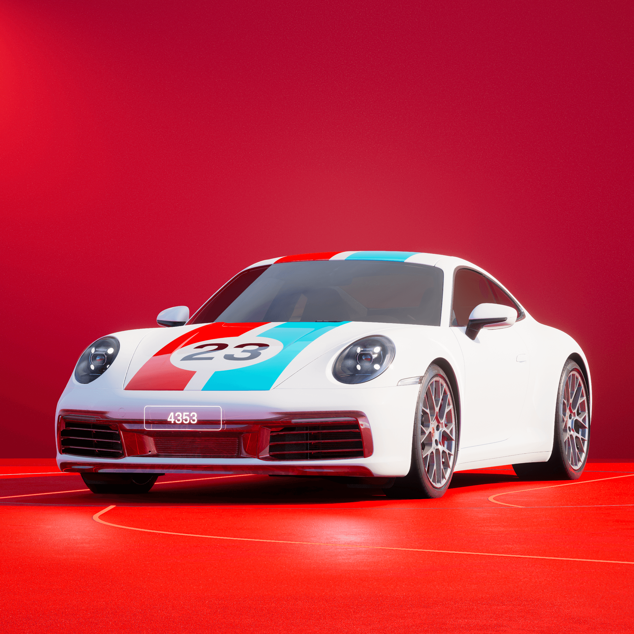The PORSCHΞ 911 4353 image in phase