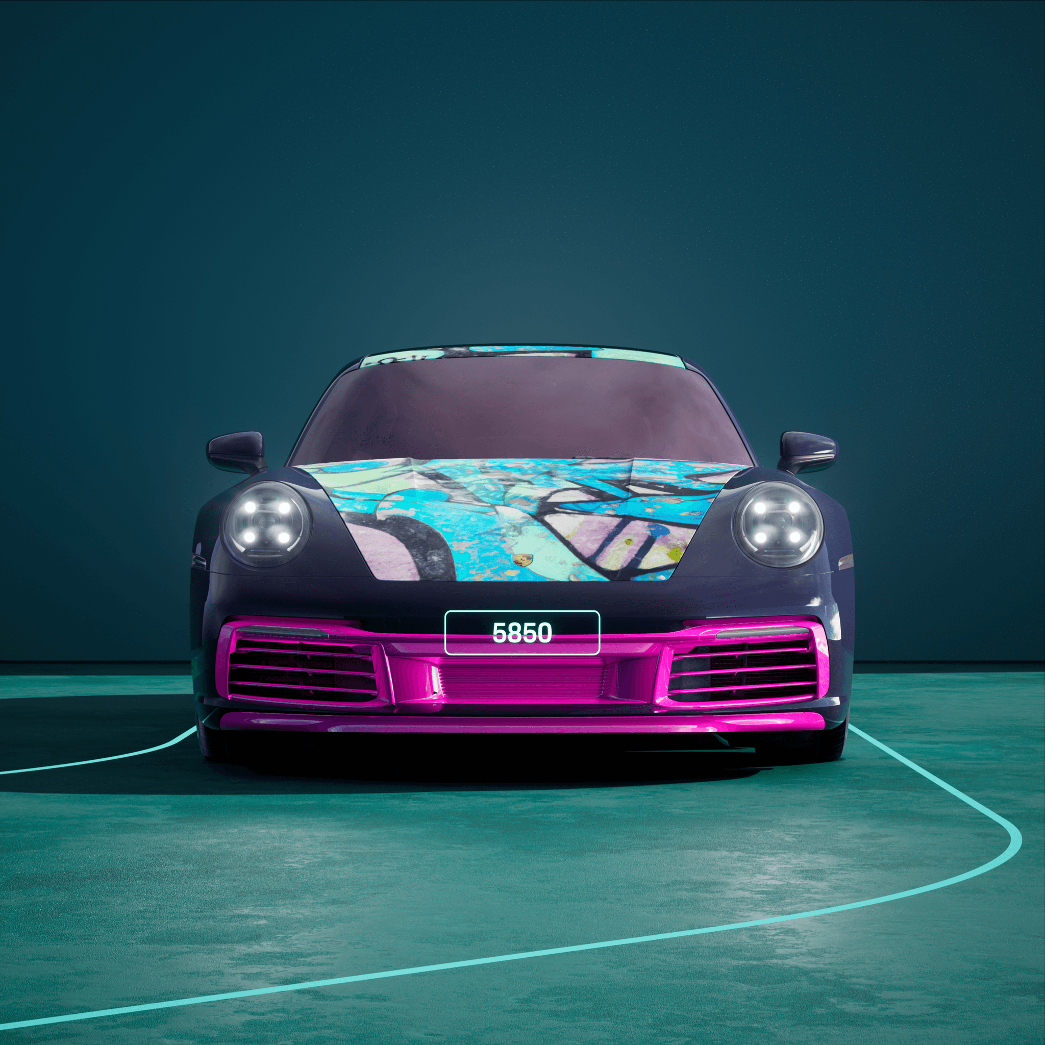 The PORSCHΞ 911 5850 image in phase