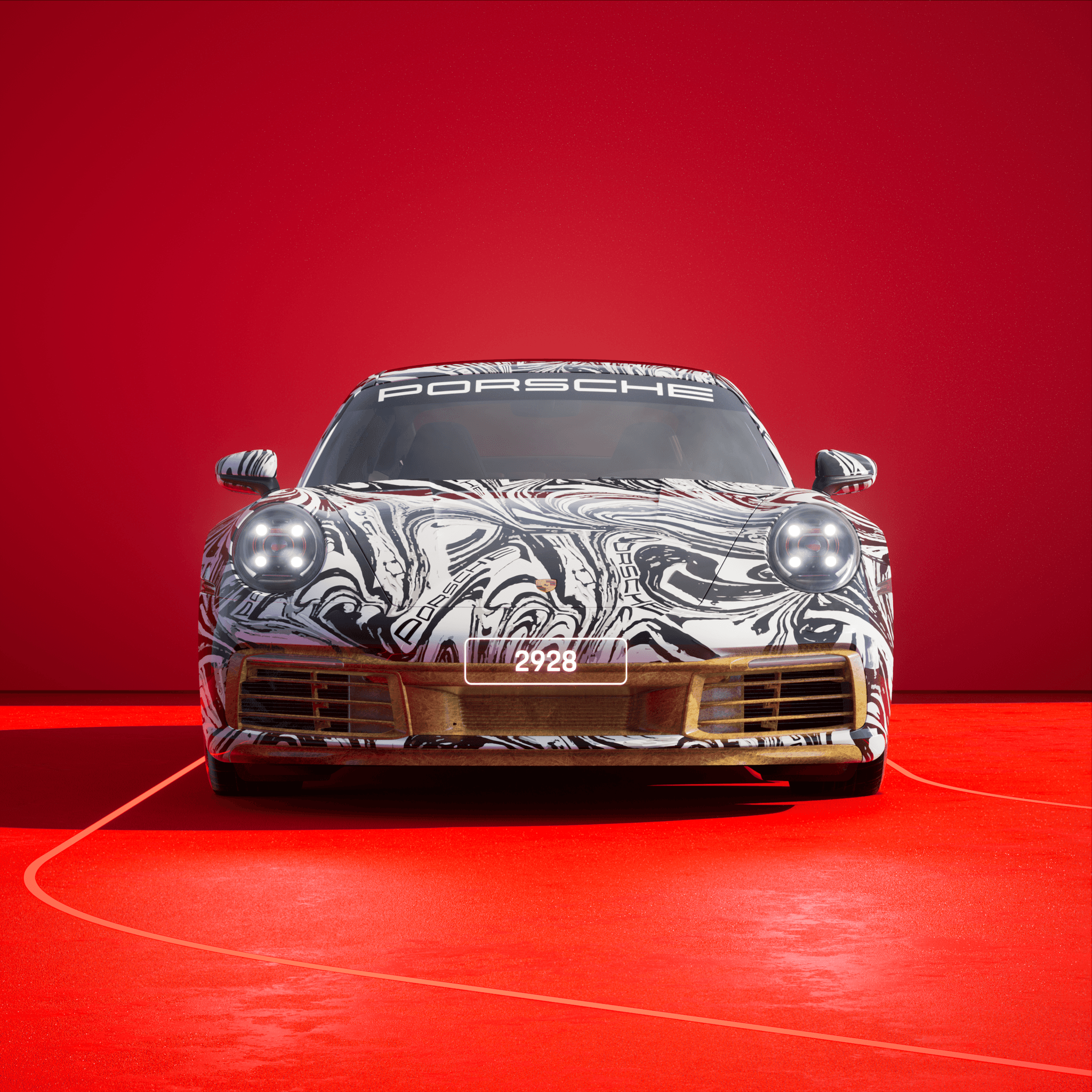 The PORSCHΞ 911 2928 image in phase