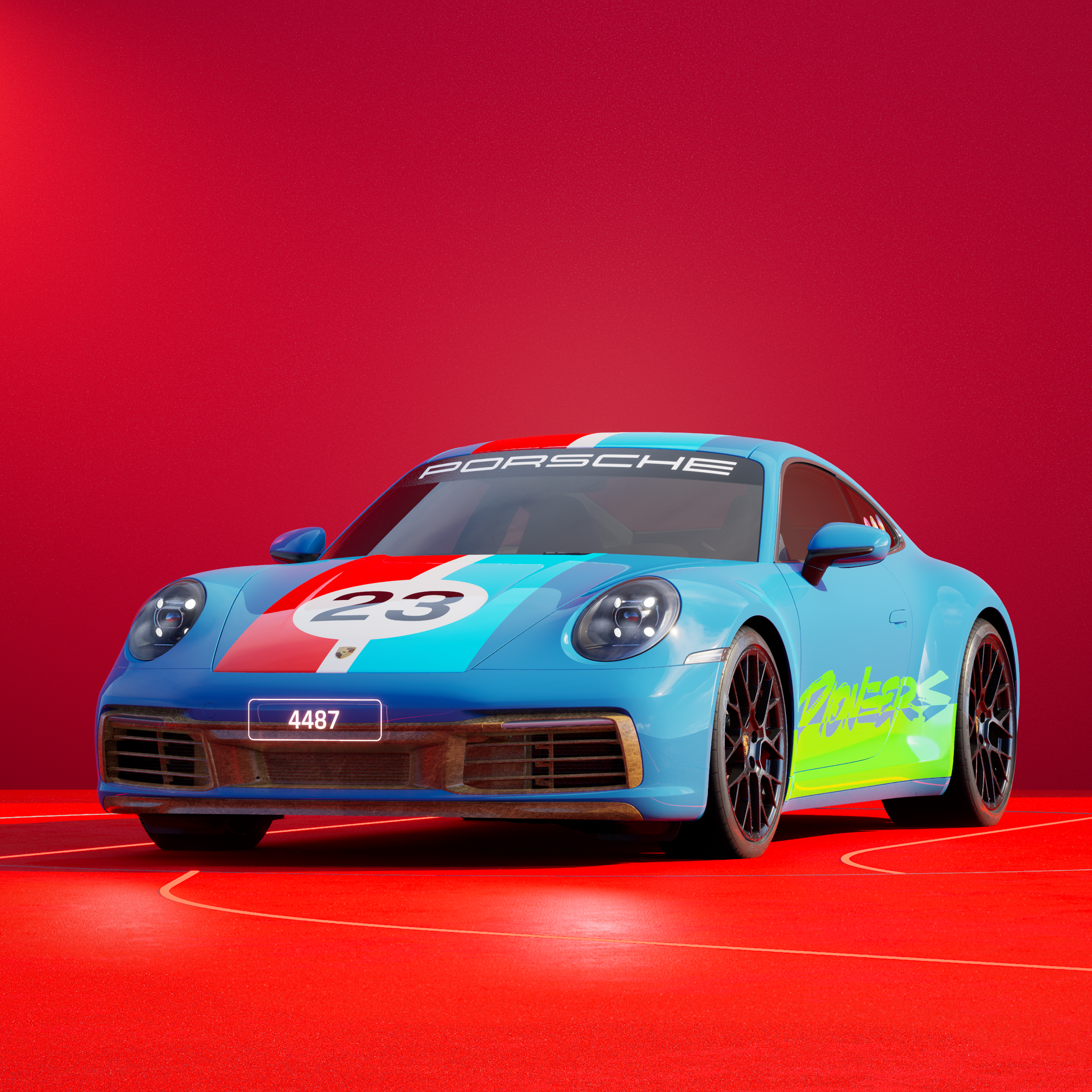 The PORSCHΞ 911 4487 image in phase