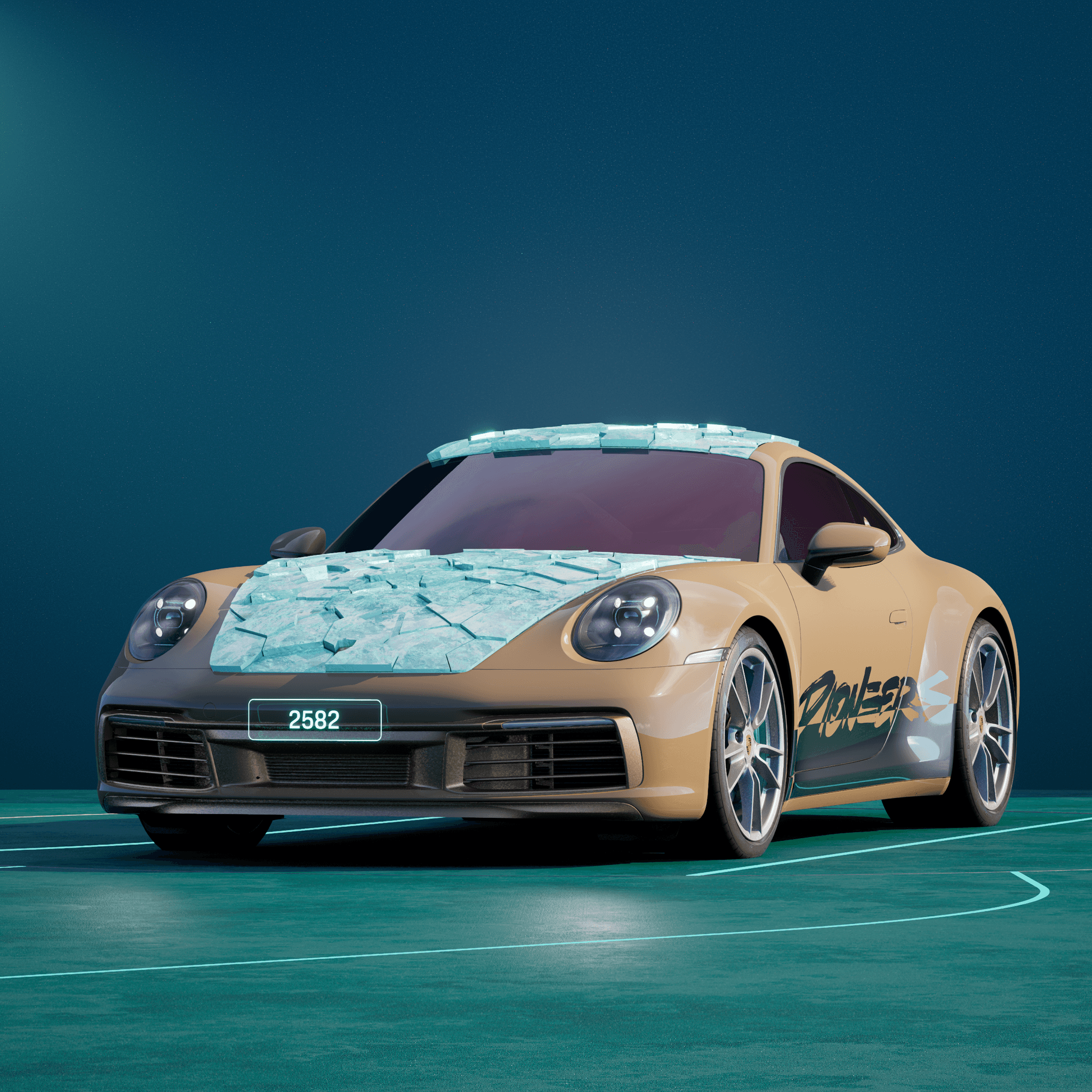 The PORSCHΞ 911 2582 image in phase