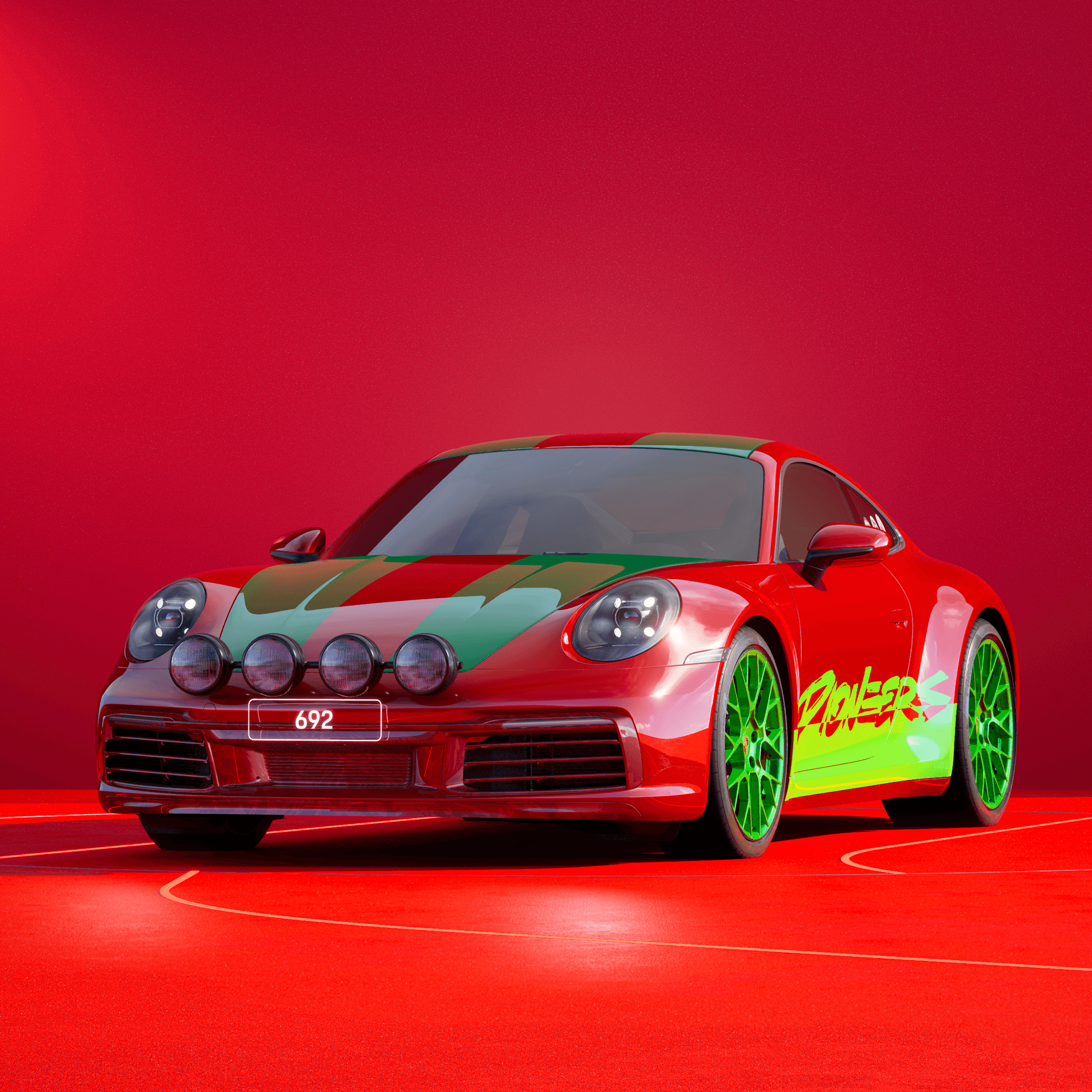The PORSCHΞ 911 692 image in phase