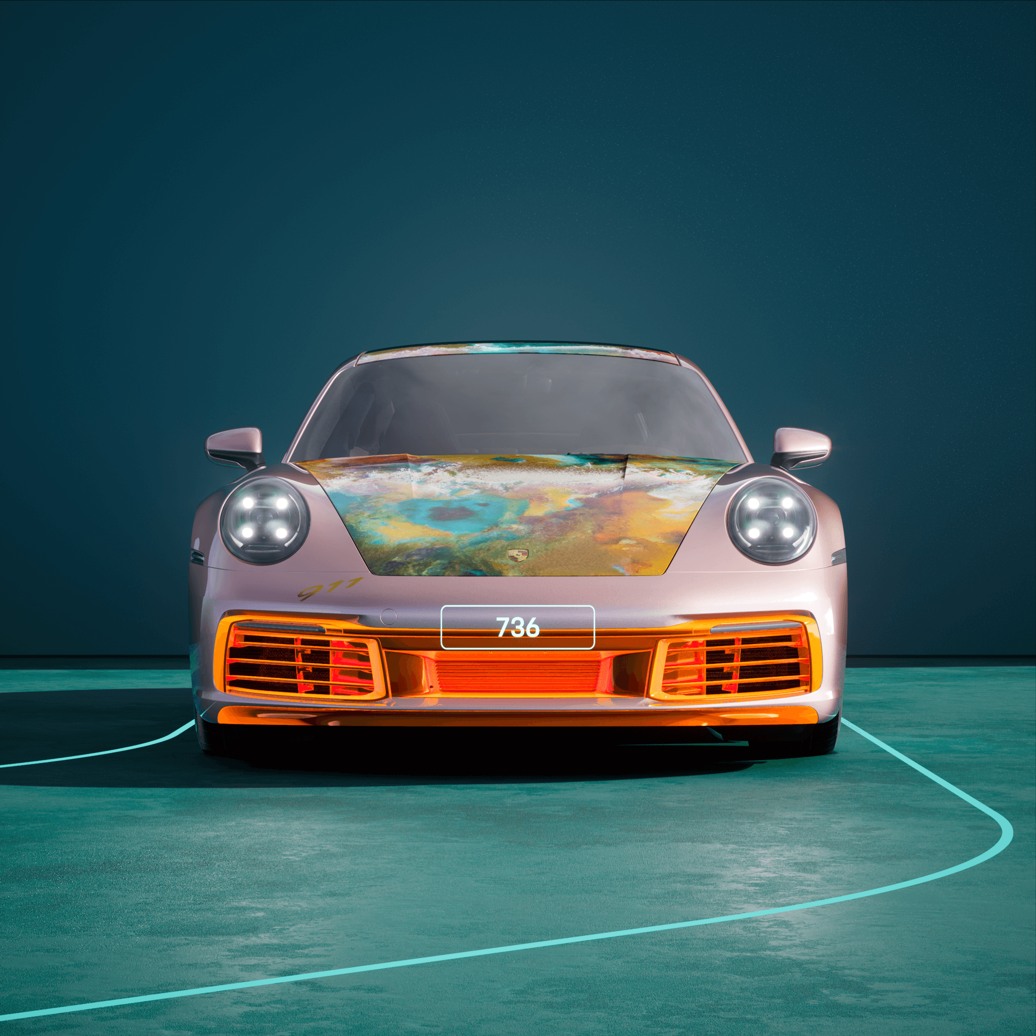 The PORSCHΞ 911 736 image in phase