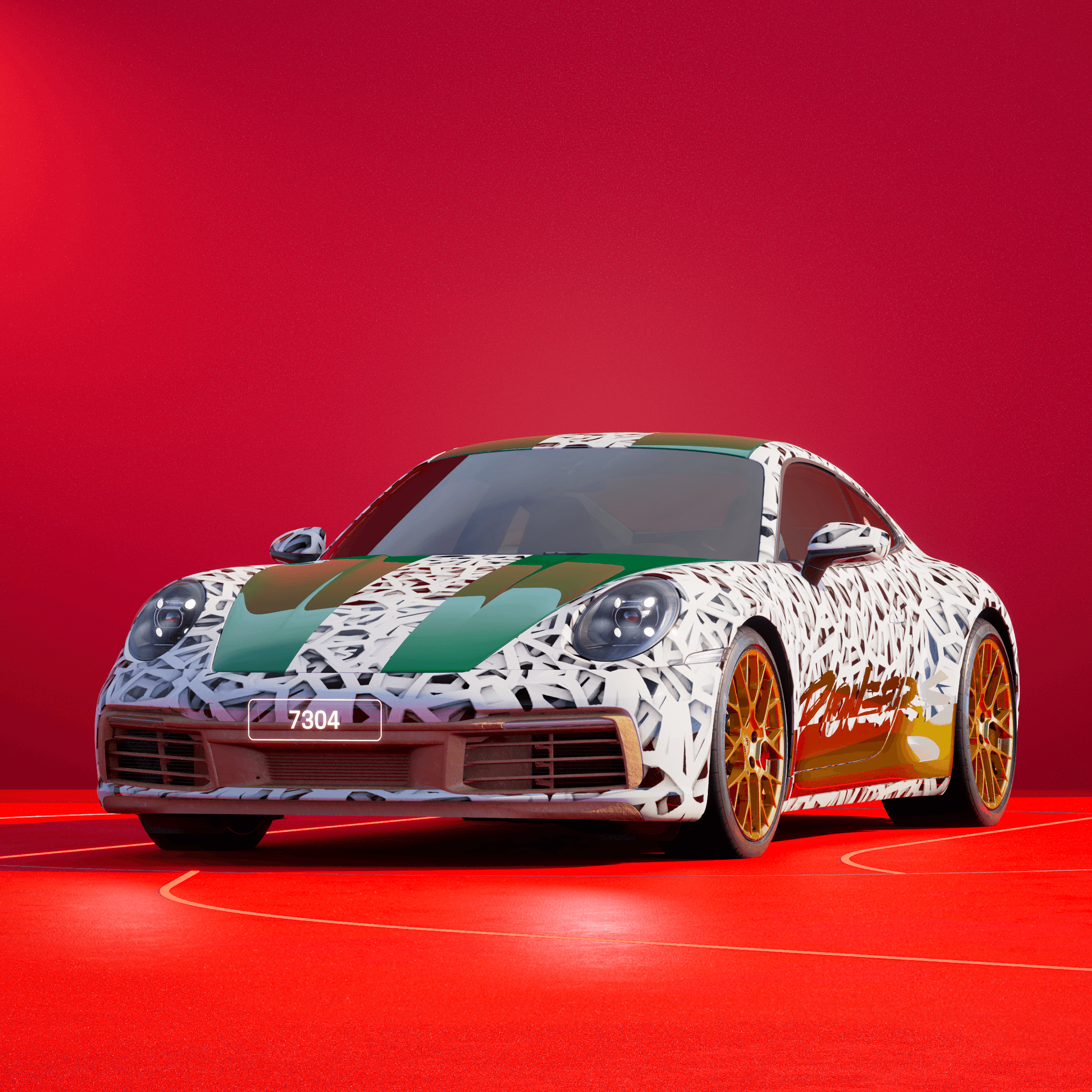 The PORSCHΞ 911 7304 image in phase