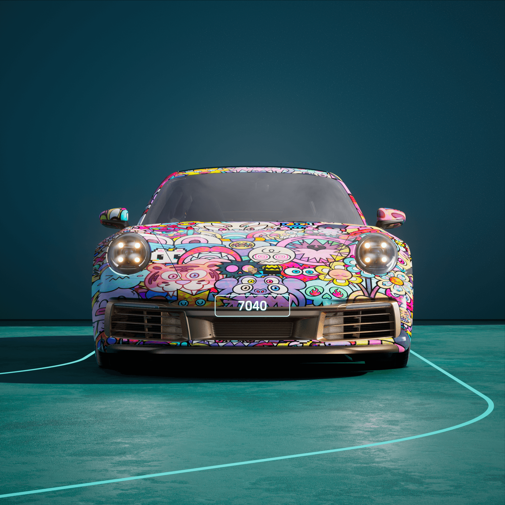 The PORSCHΞ 911 7040 image in phase
