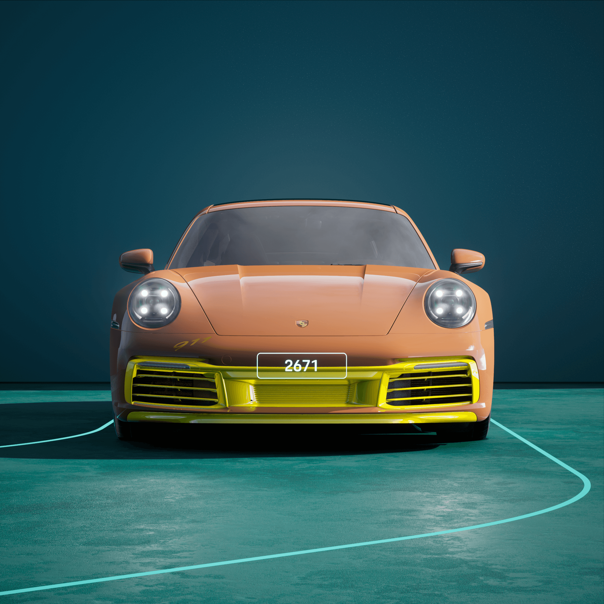 The PORSCHΞ 911 2671 image in phase