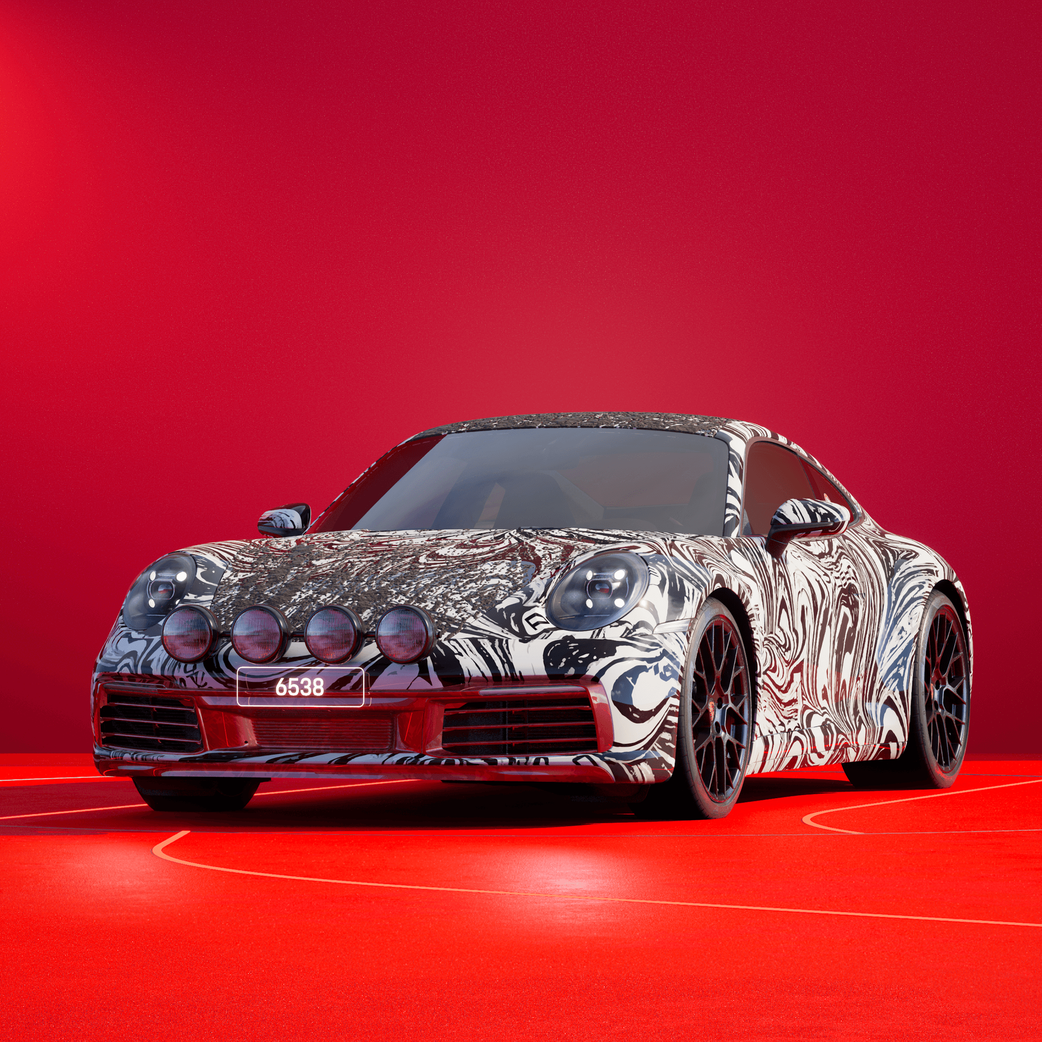 The PORSCHΞ 911 6538 image in phase