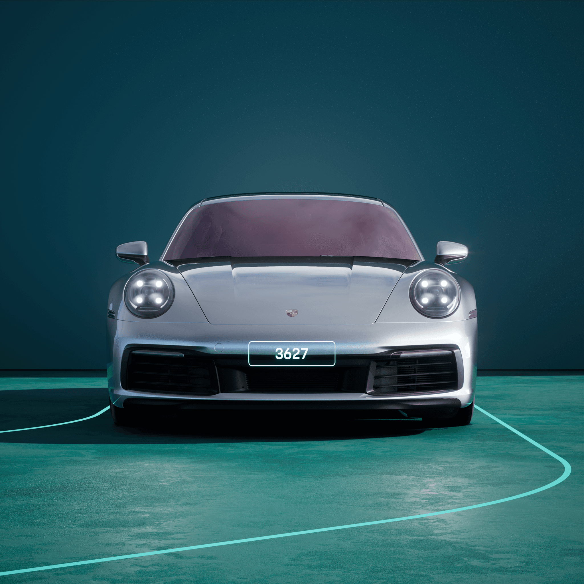 The PORSCHΞ 911 3627 image in phase
