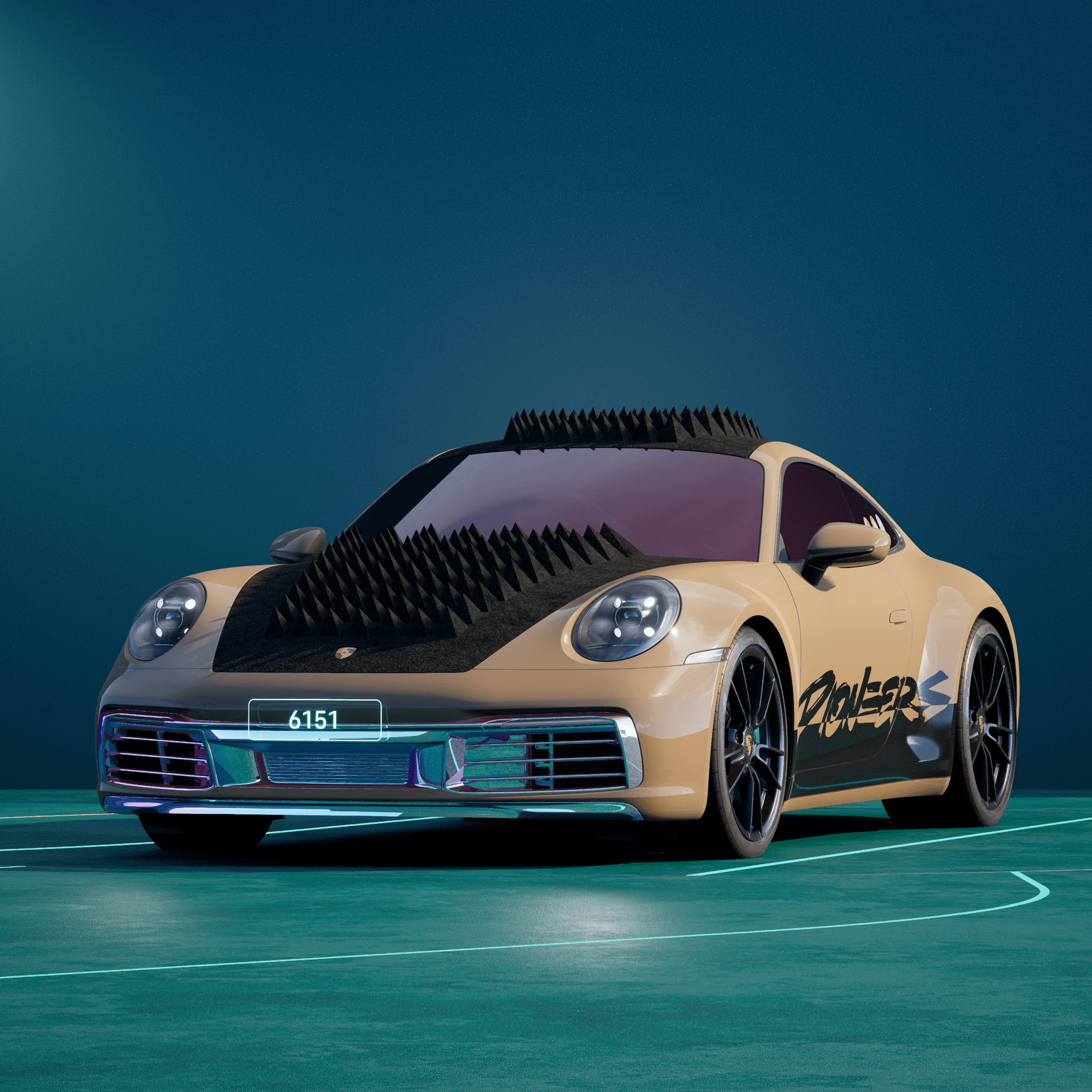 The PORSCHΞ 911 6151 image in phase