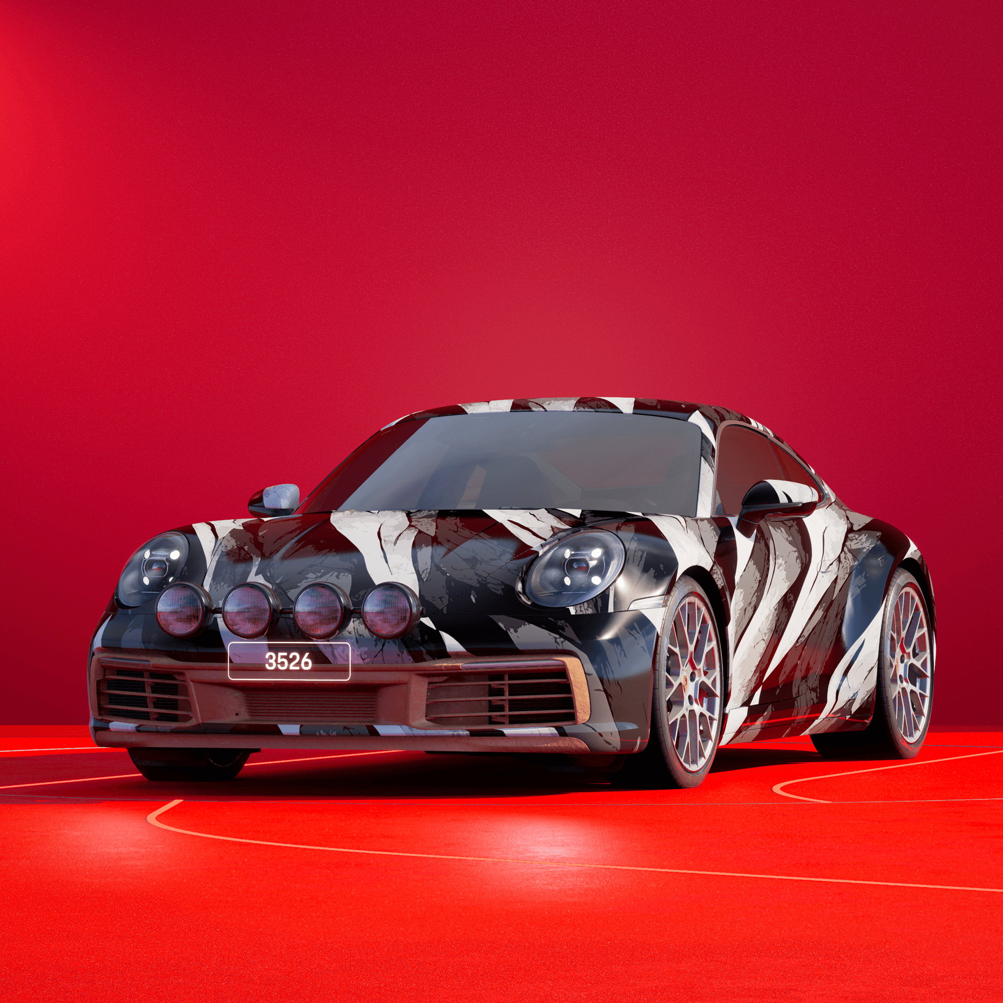The PORSCHΞ 911 3526 image in phase