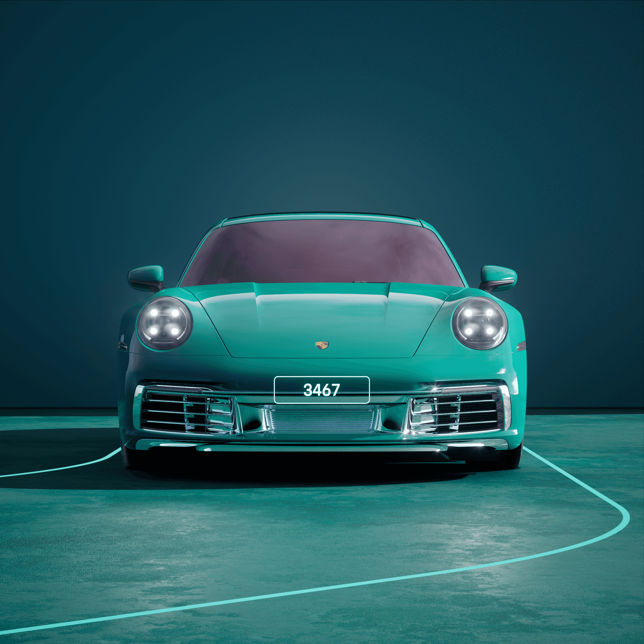 The PORSCHΞ 911 3467 image in phase