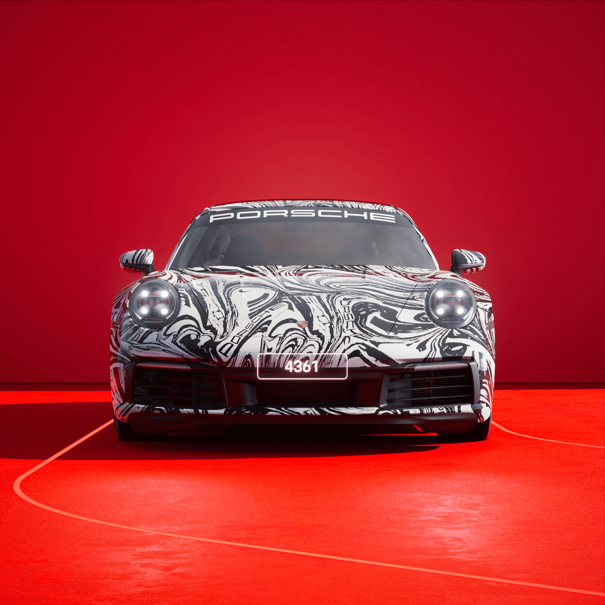 The PORSCHΞ 911 4361 image in phase