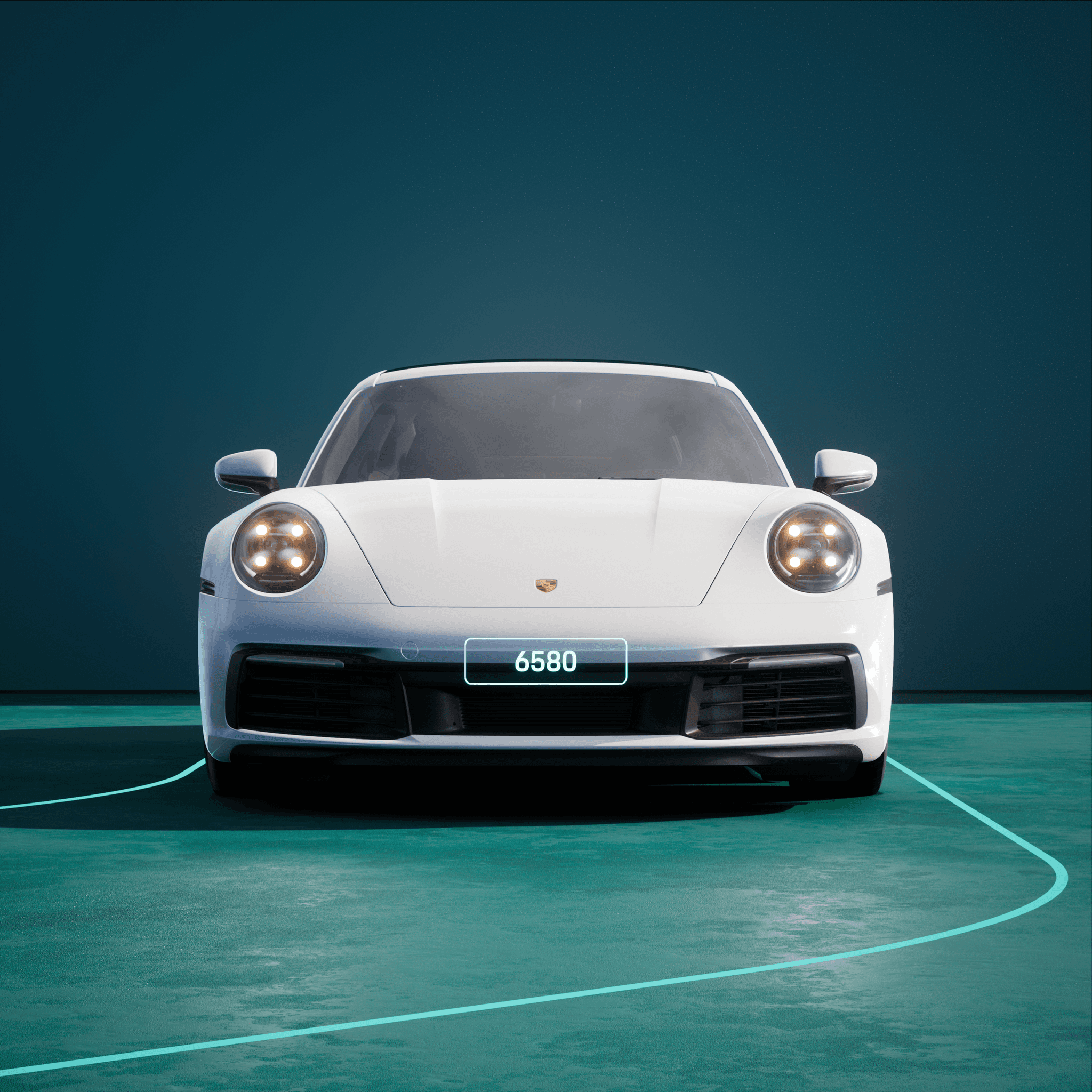 The PORSCHΞ 911 6580 image in phase