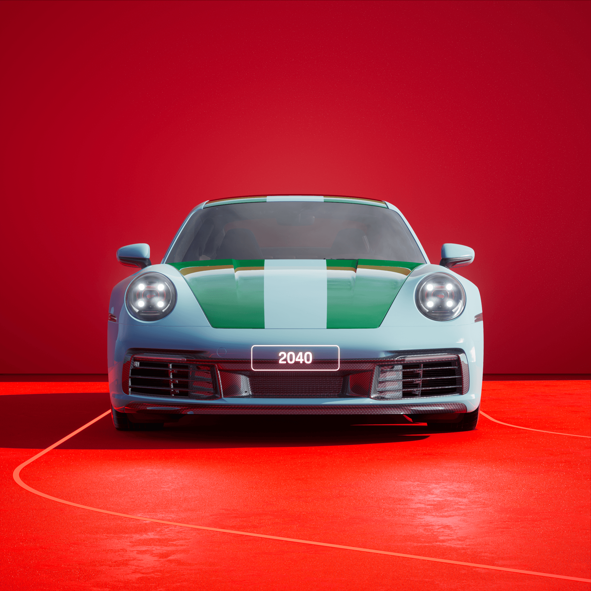 The PORSCHΞ 911 2040 image in phase