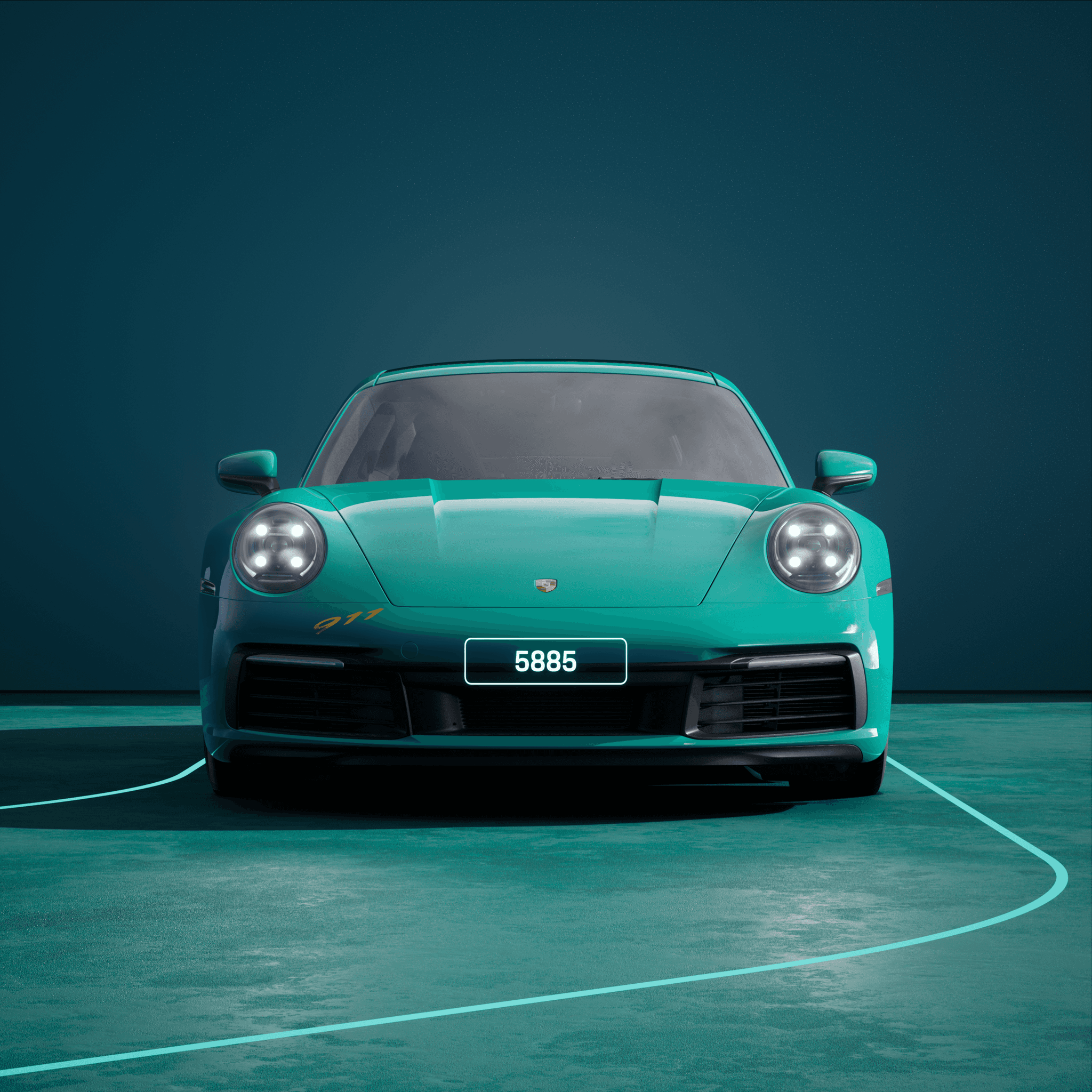 The PORSCHΞ 911 5885 image in phase