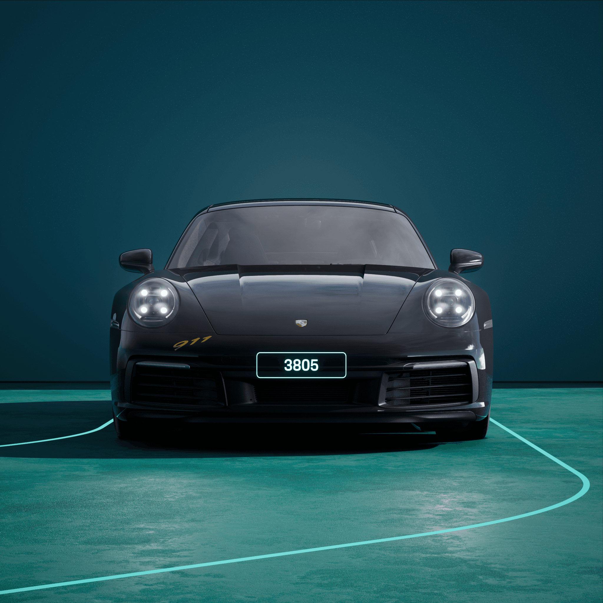 The PORSCHΞ 911 3805 image in phase
