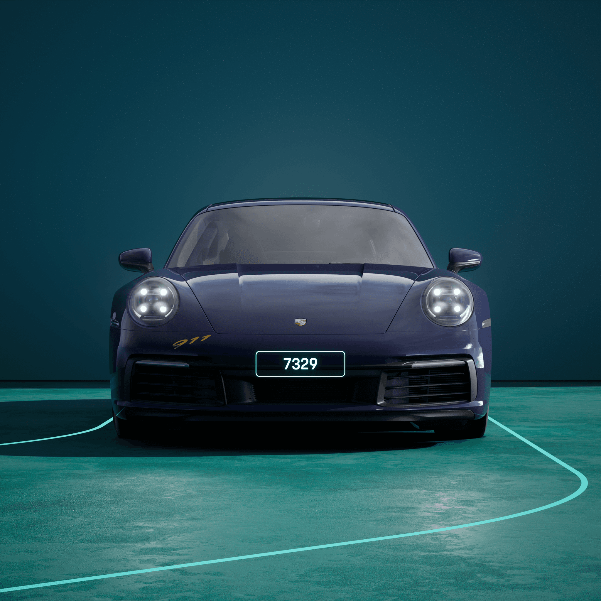 The PORSCHΞ 911 7329 image in phase