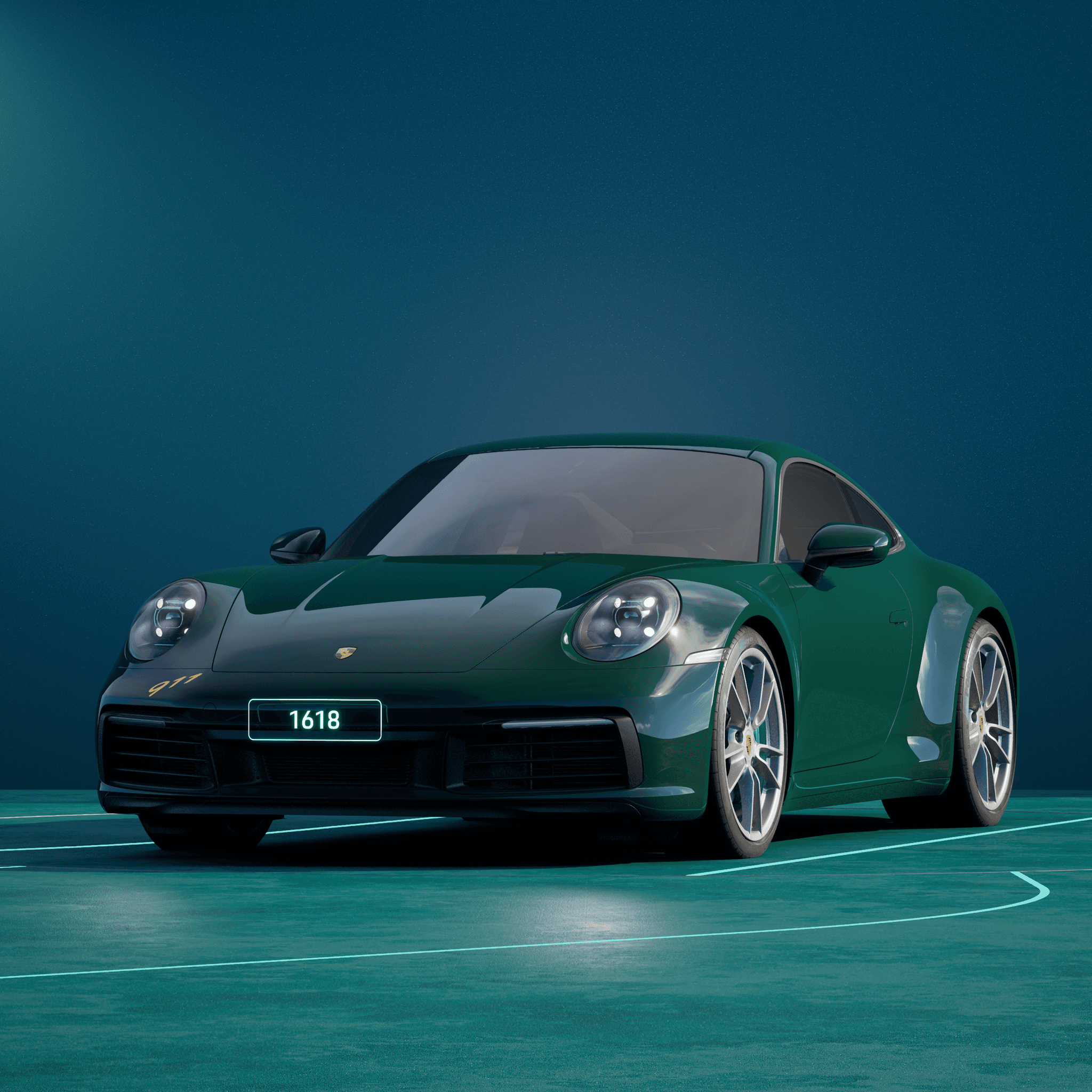 The PORSCHΞ 911 1618 image in phase