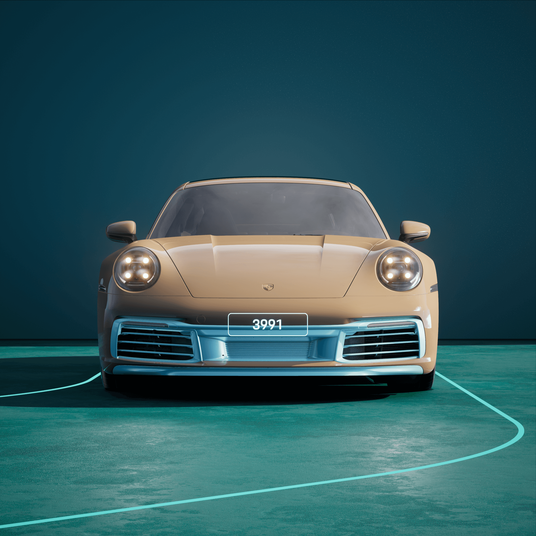 The PORSCHΞ 911 3991 image in phase