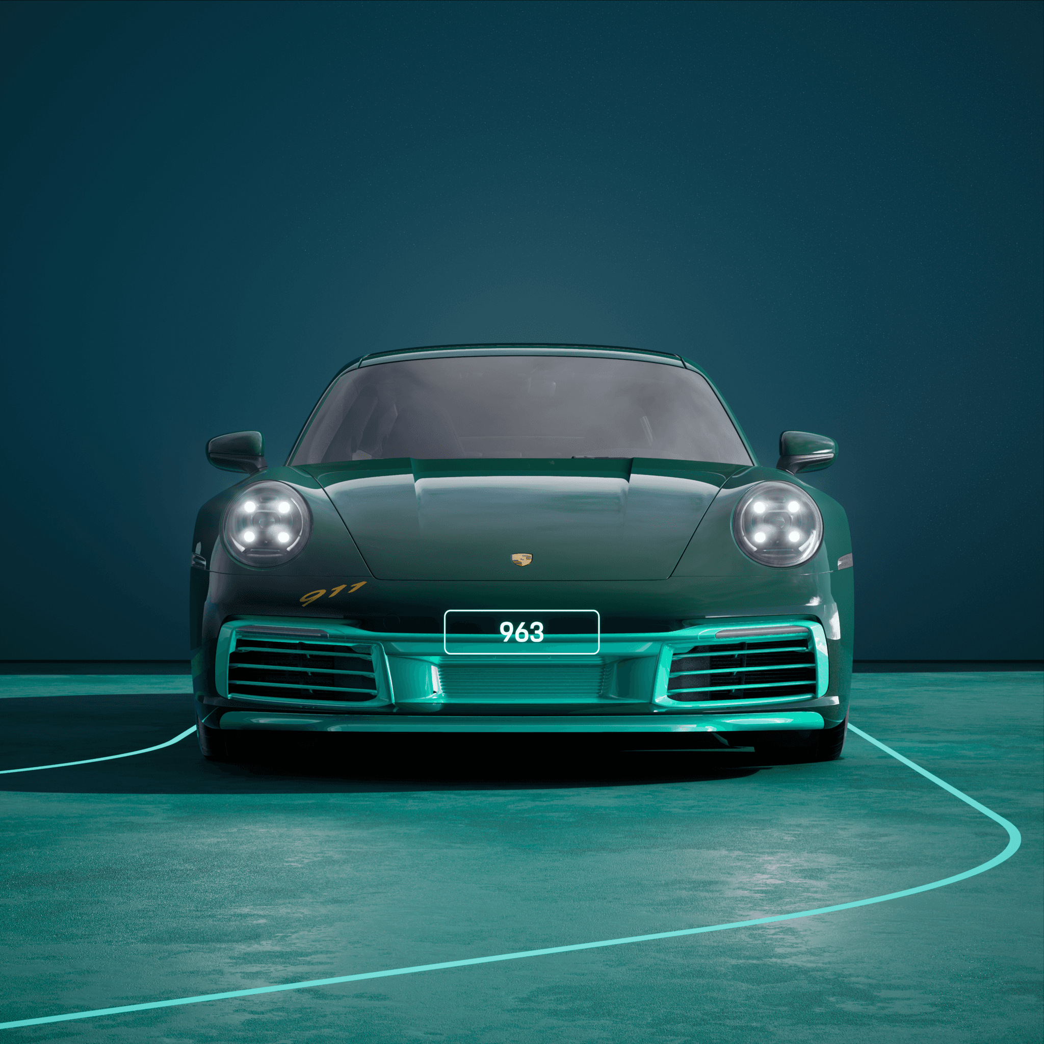 The PORSCHΞ 911 963 image in phase