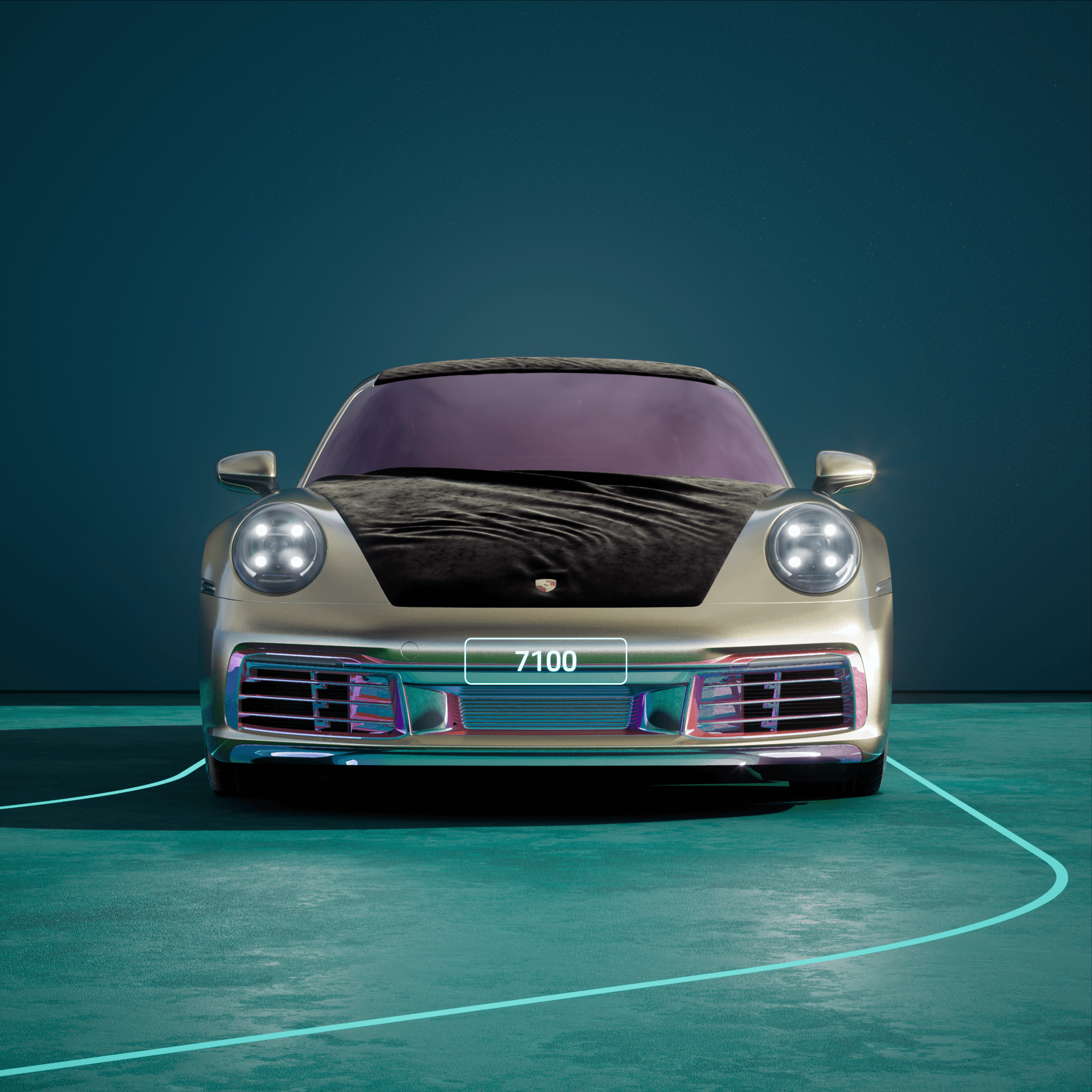 The PORSCHΞ 911 7100 image in phase