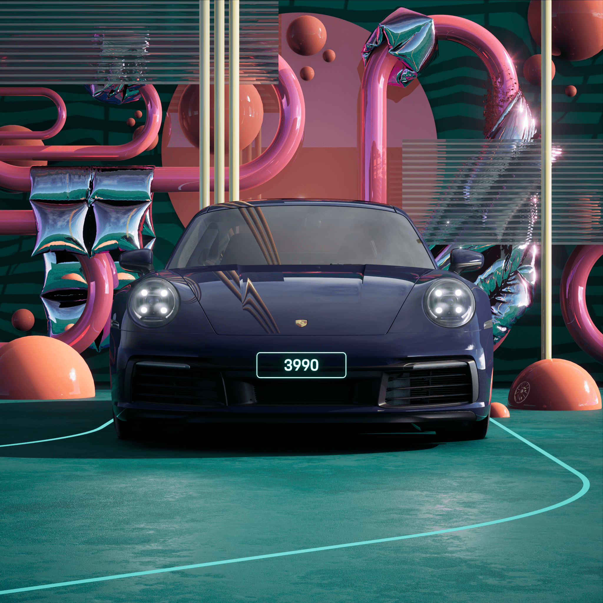 The PORSCHΞ 911 3990 image in phase