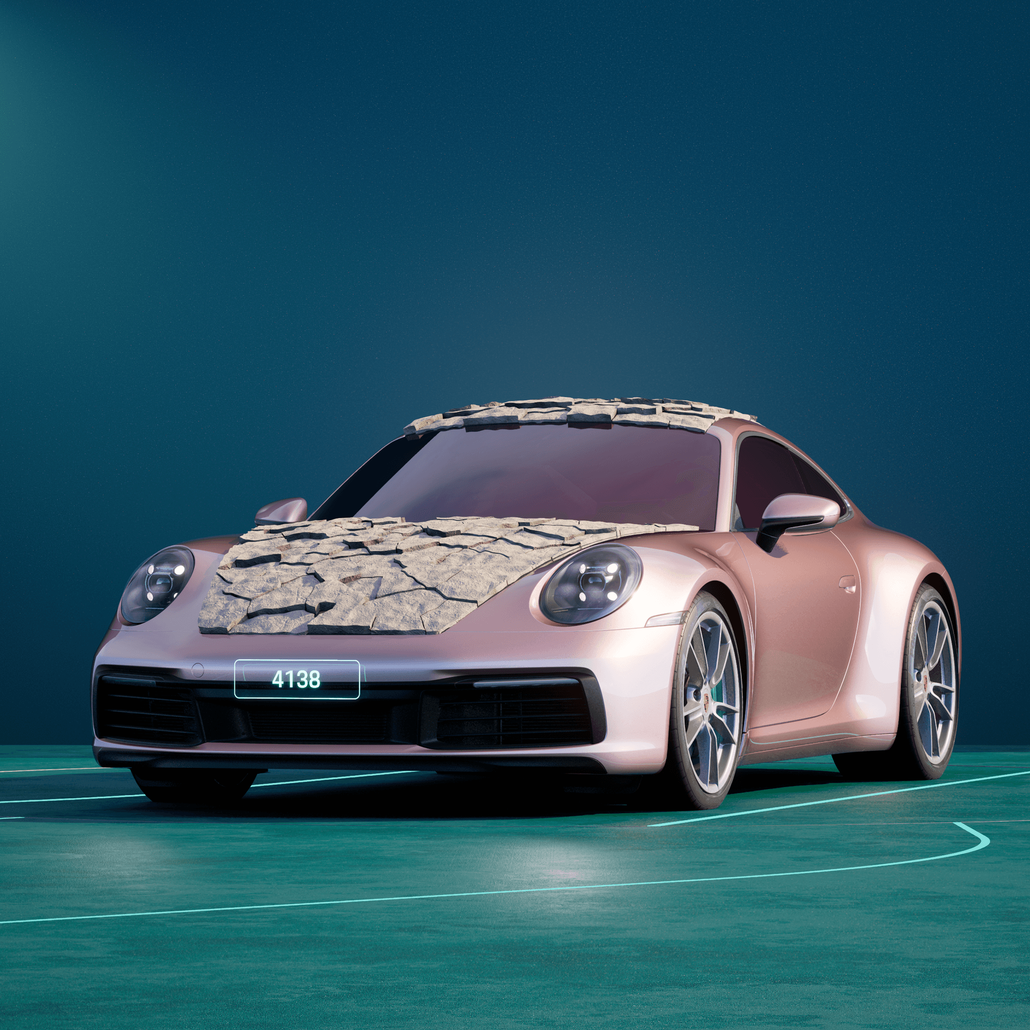 The PORSCHΞ 911 4138 image in phase