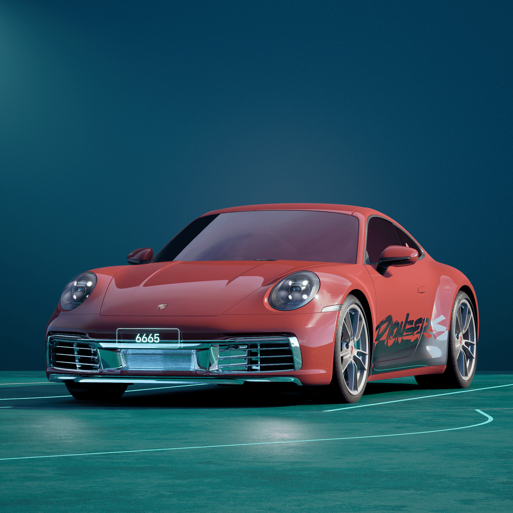 The PORSCHΞ 911 6665 image in phase