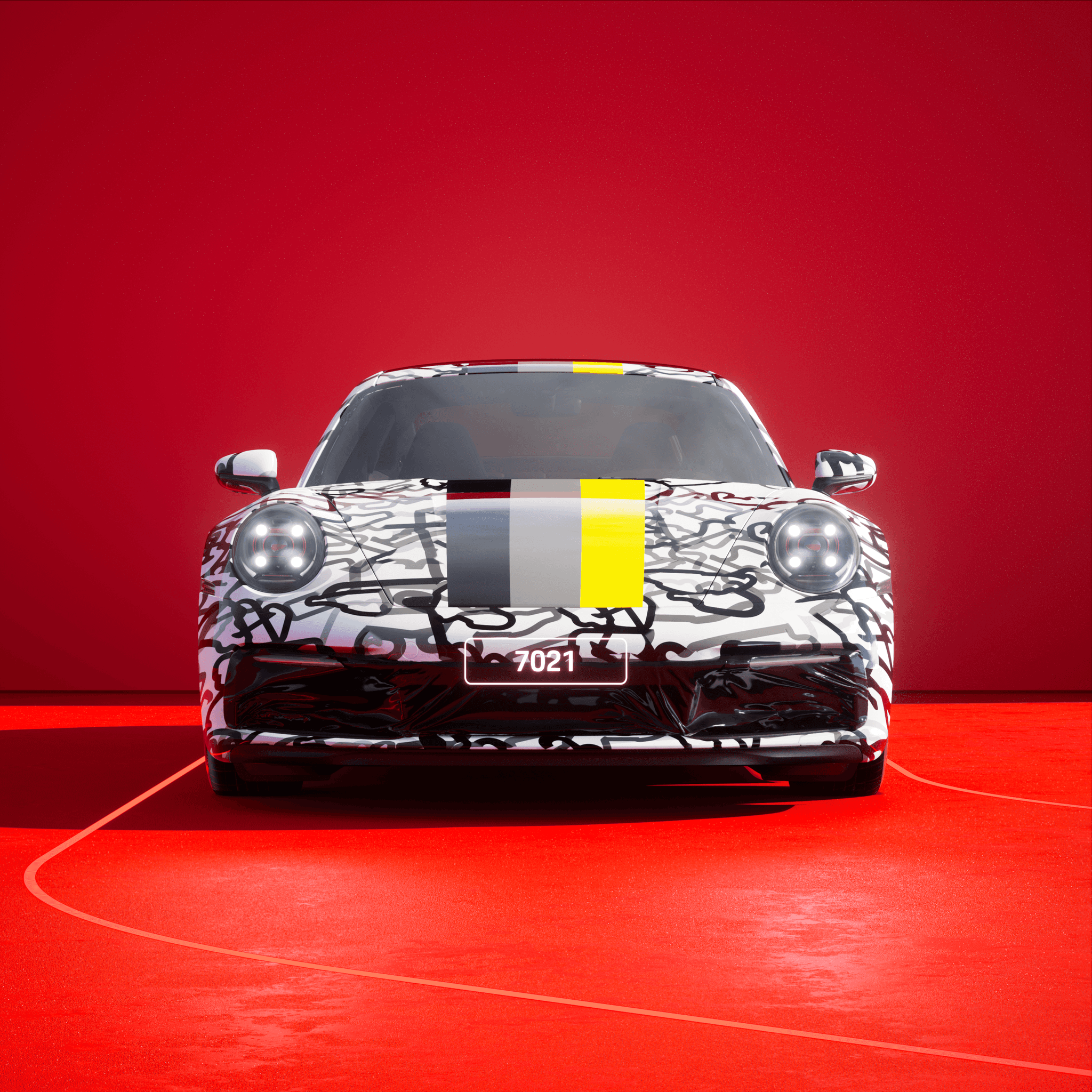 The PORSCHΞ 911 7021 image in phase