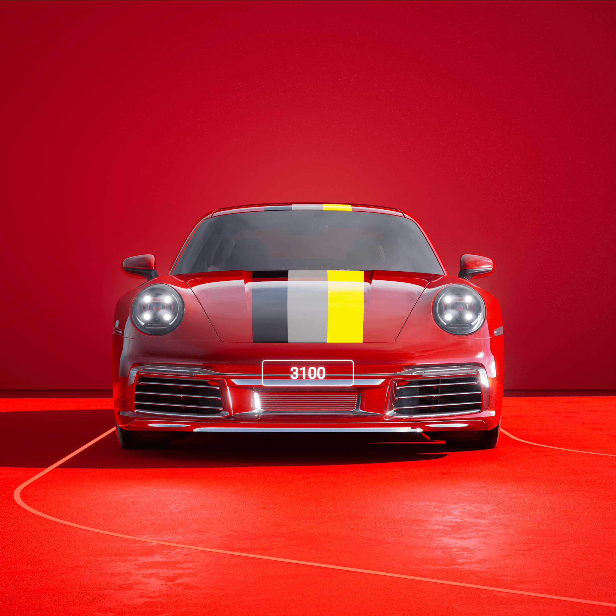 The PORSCHΞ 911 3100 image in phase