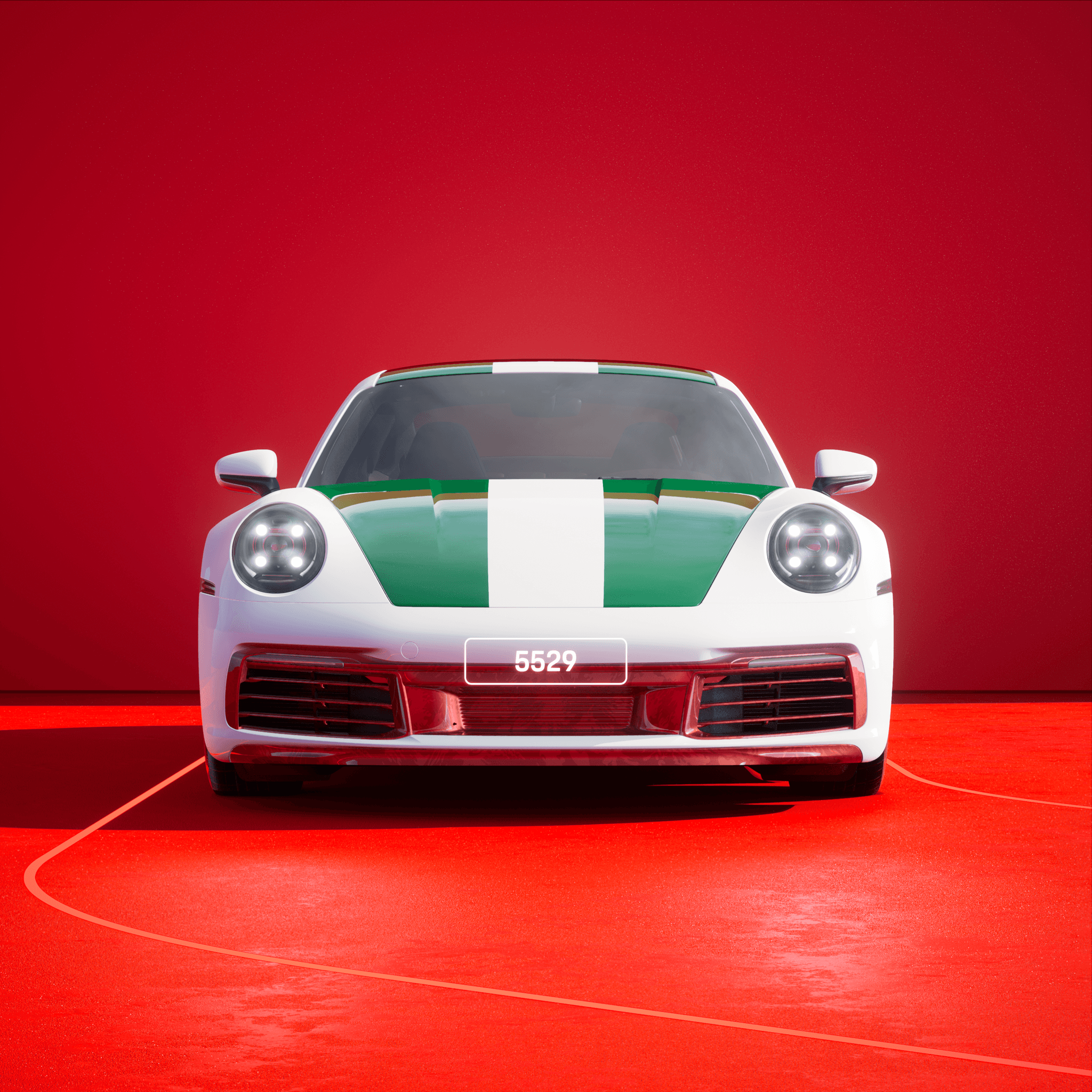 The PORSCHΞ 911 5529 image in phase